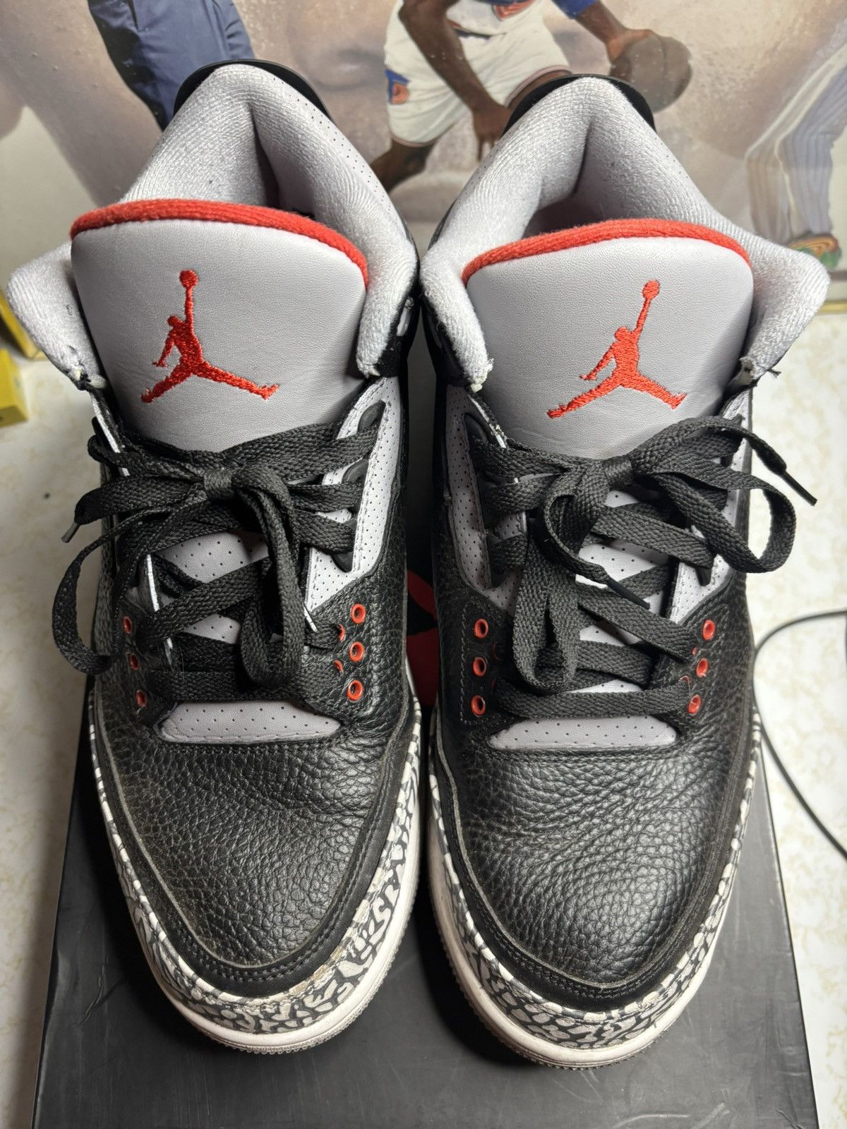 Jordan Brand Jordan 3 Retro Black Cement 2018 Size US 11 / EU 44 - 2 Thumbnail