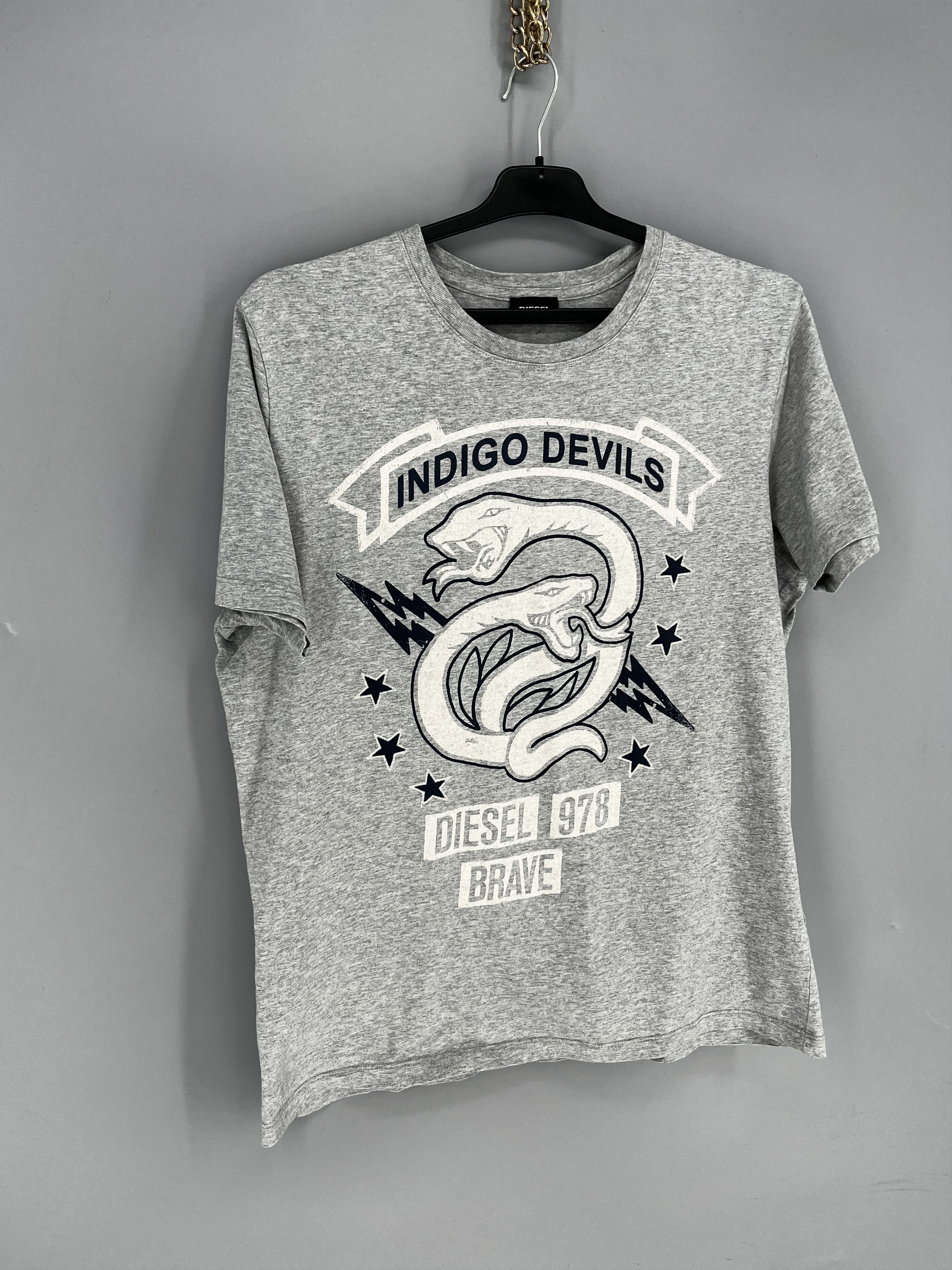 Diesel Vintage Y2K Diesel Printed Black T-shirt Size US M / EU 48-50 / 2 - 2 Thumbnail