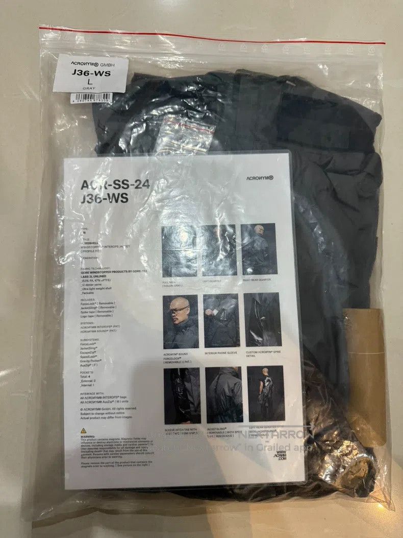 Acronym Acronym Charge coat Size US L / EU 52-54 / 3 - 5 Thumbnail