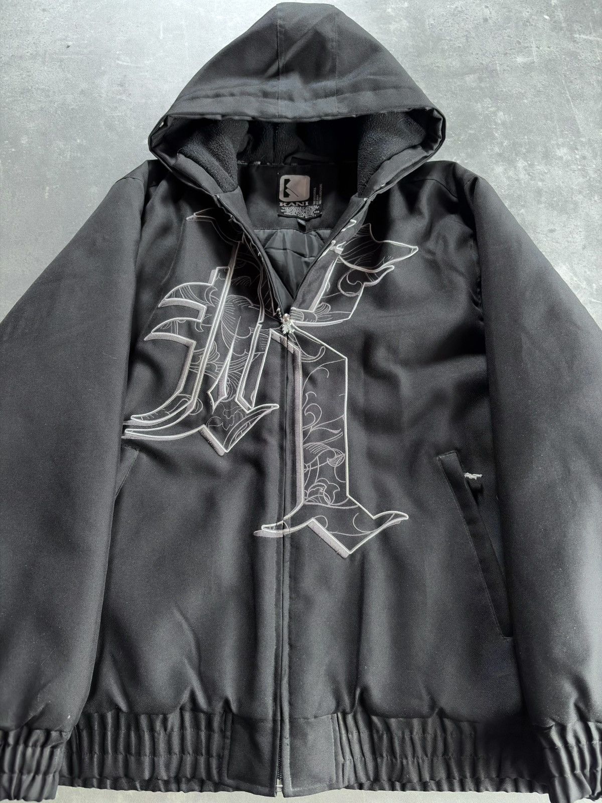 Karl Kani 00s Karl Kani Big Logo Baggy Hooded Bomber Jacket XXL Size US XXL / EU 58 / 5 - 6 Thumbnail