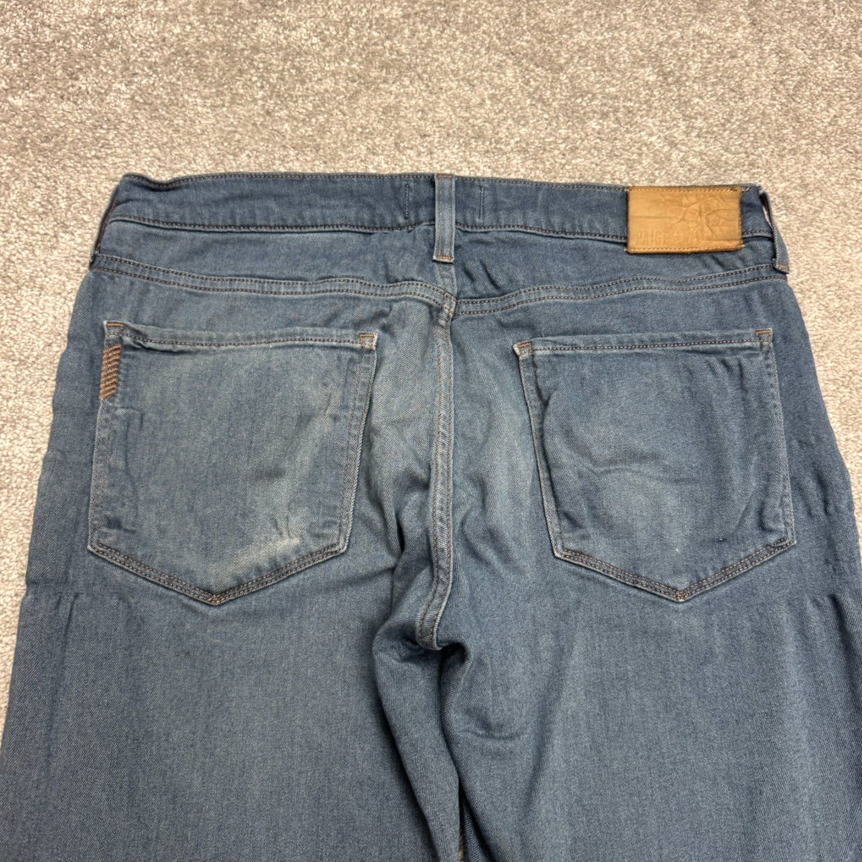 Paige Paige Lennox Jeans Mens 34x27 Blue Slim Straight Stretch Casual Size US 34 / EU 50 - 3 Thumbnail