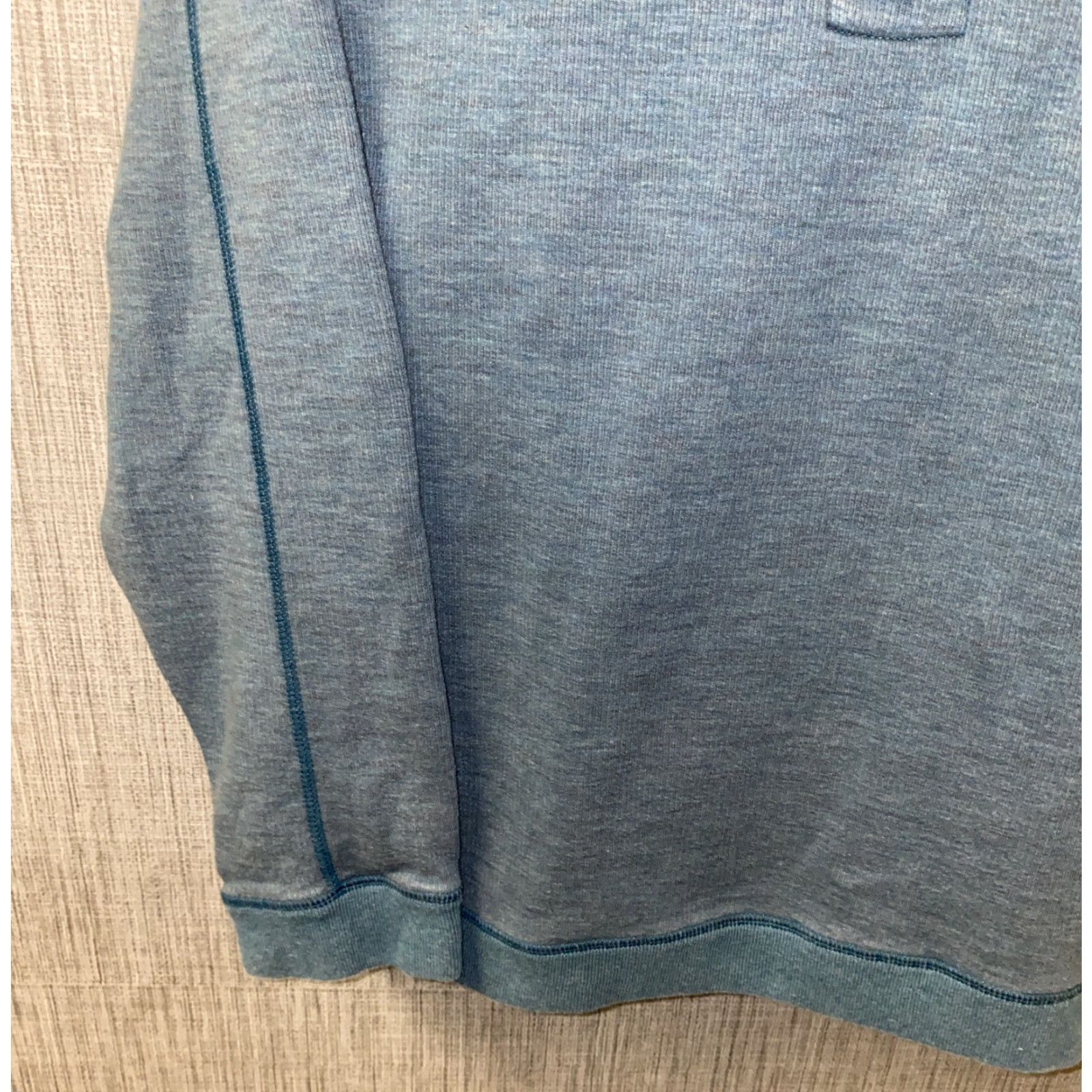 Tommy Bahama Tommy Bahama Mens Blue 1/2 Zip Pullover Reversible Sweater Jacket L Pullover Mens Blue 24 In Armpit Cotton/Tencel Size US L / EU 52-54 / 3 - 4 Thumbnail