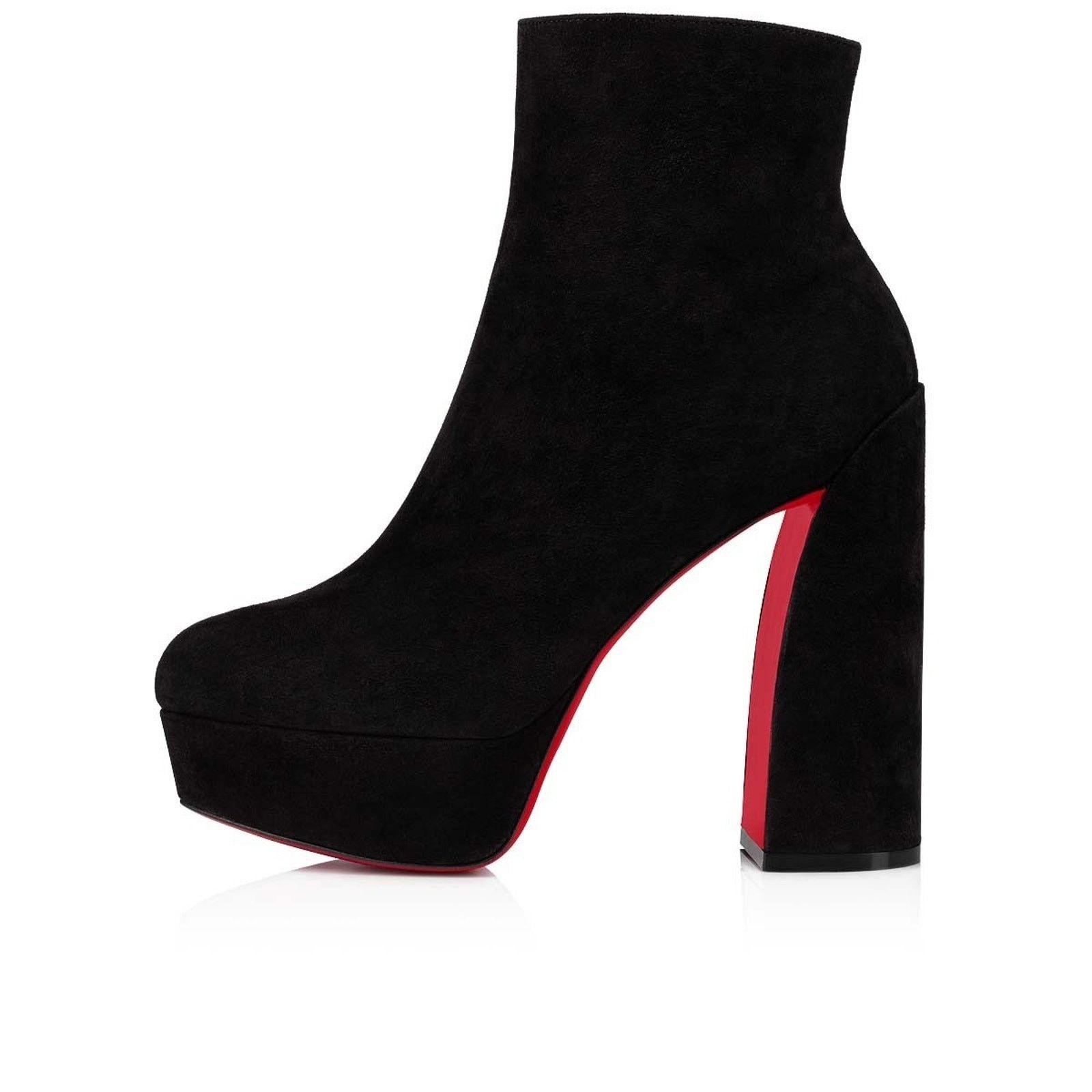 Christian Louboutin Christian Louboutin Movida Booty 130 Black Suede Bootie 40.5 Size US 10.5 / IT 40.5 - 12 Thumbnail