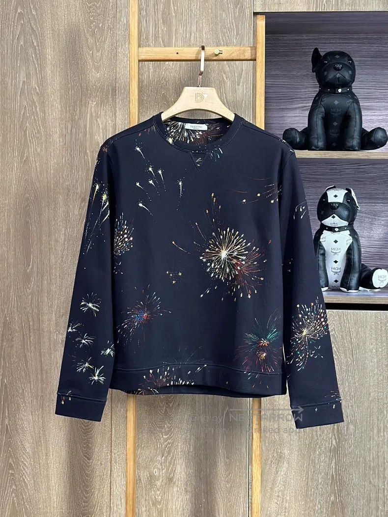 Valentino Valentino Navy blue printed casual crew neck sweatshirt Size US M / EU 48-50 / 2 - 1 Thumbnail