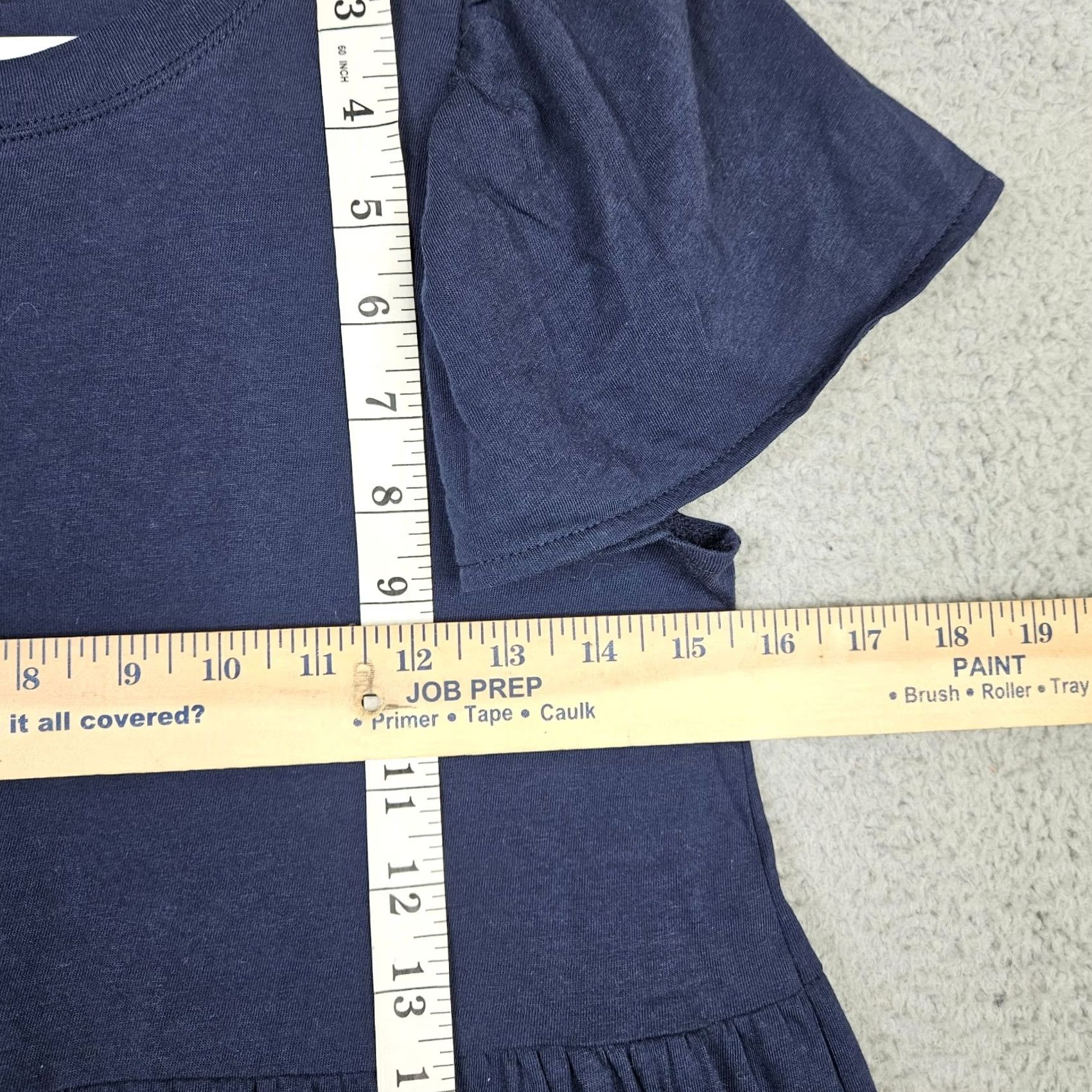 J.Crew J.CREW Dress Navy blue Swing Short Tiered Ruffled Sleeve Casual Female XXS New Size S Blue Size S / US 4 / IT 40 - 2 Thumbnail