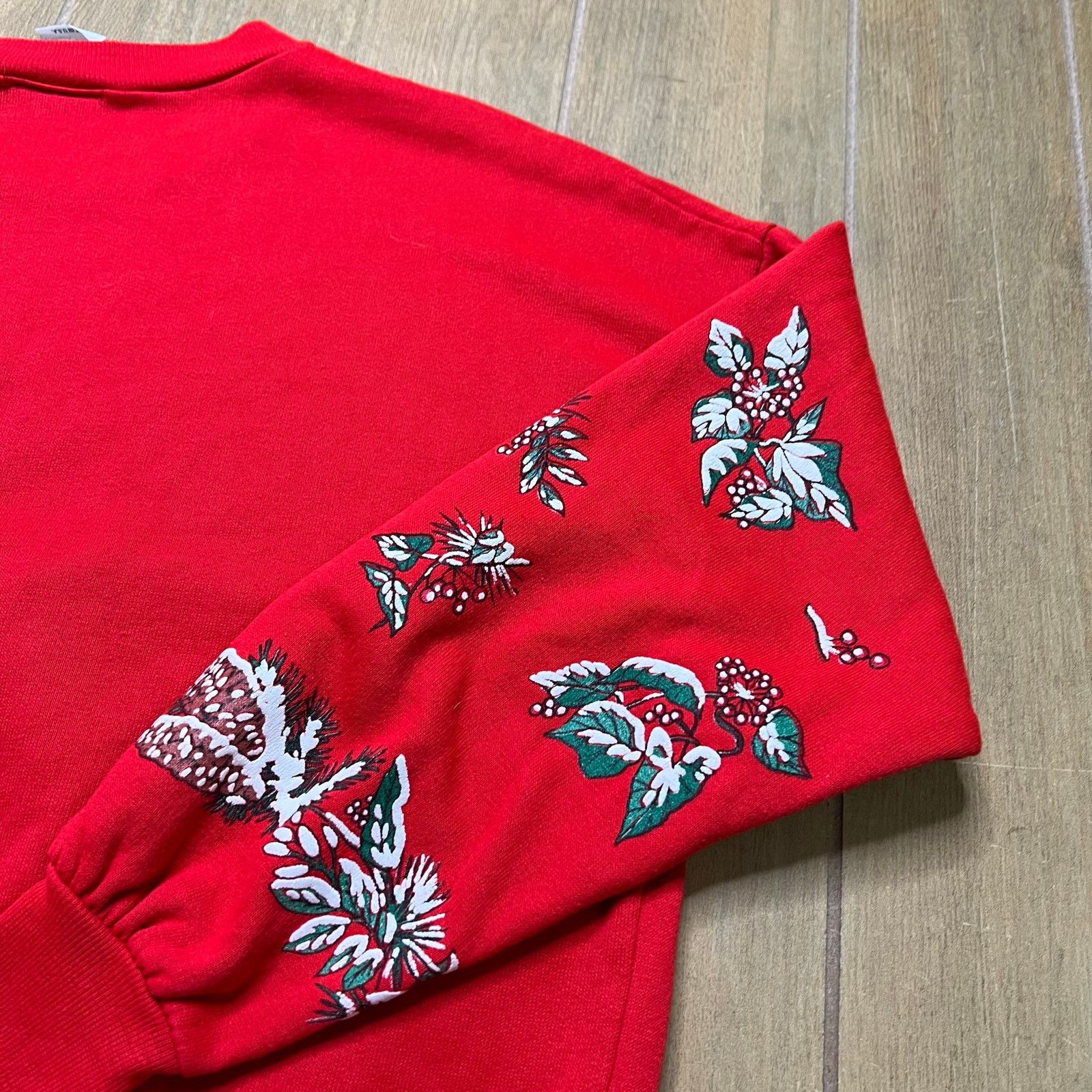 Vintage Vintage 90s Holiday Sweater Sz Medium Red Crewneck AOP Size M / US 6-8 / IT 42-44 - 10 Thumbnail