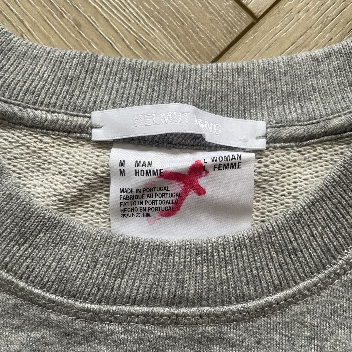 Helmut Lang Helmut Lang Short Sleeve Sweatshirt Grey Top Size US L / EU 52-54 / 3 - 6 Thumbnail