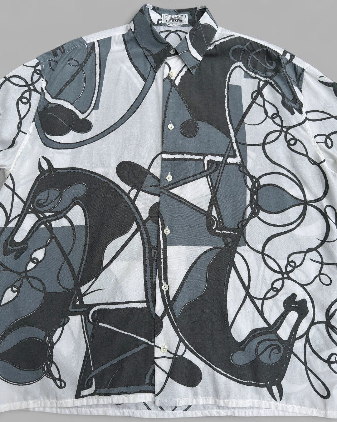 Hermes Hermes Paris By Martin Margiela Printed Silk Size US M / EU 48-50 / 2 - 3 Thumbnail