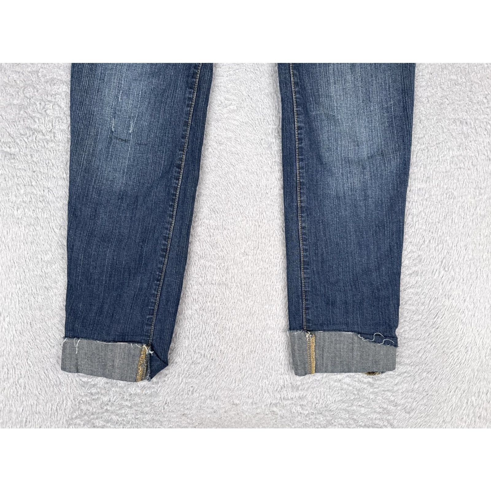 Mossimo Mossimo Supply Co Bootcut Jeans Juniors 9L Blue Med Wash Low Rise Stretch 30x30 Denim Jeans Women's 90s Spring Summer Fall Winter Size 30" / US 8 / IT 44 - 2 Thumbnail