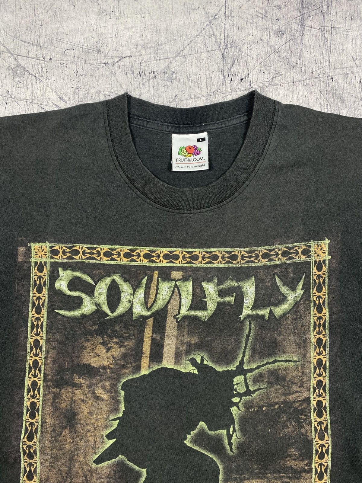 Band Tees Vintage Soulfly Primitive 2001 Double Sided Faded Band Tee Size US L / EU 52-54 / 3 - 5 Thumbnail