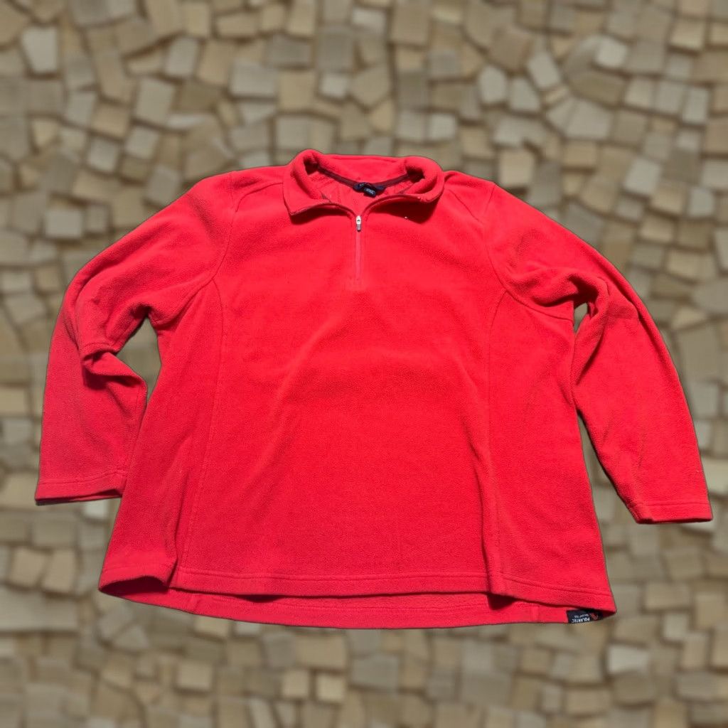 Lands' End Lands' End Sweater Women's Plus 16W-18W Red 1/4 Zipper Pullover Knit Long Sleeve Casual Fall Spring Summer Winter Pullover Mens? Womens Size XXL / US 16-18 / IT 52-54 - 1 Thumbnail