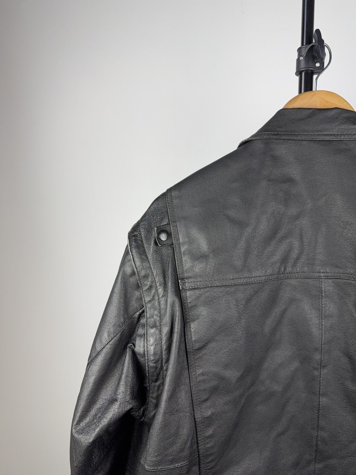 Leather × Vintage Vintage 90s Genuine Leather MOTO Bomber Jacket Rock Punk Size US M / EU 48-50 / 2 - 9 Thumbnail