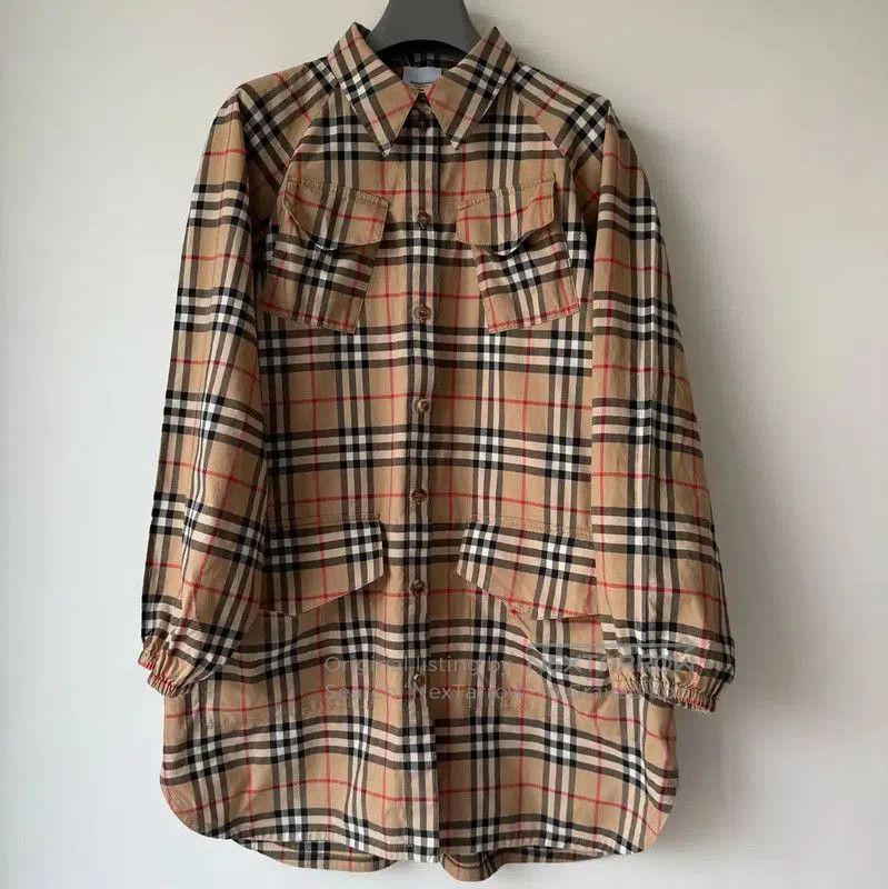Burberry Burberry Long Sleeve Cotton Check Shirt. Size L / US 10 / IT 46 - 1 Thumbnail