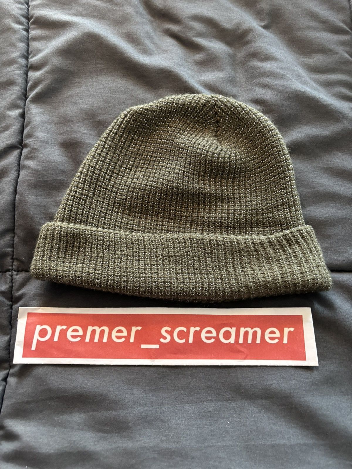 Fuck The Population FTP Reflective Knit Beanie OLIVE Size ONE SIZE - 2 Thumbnail