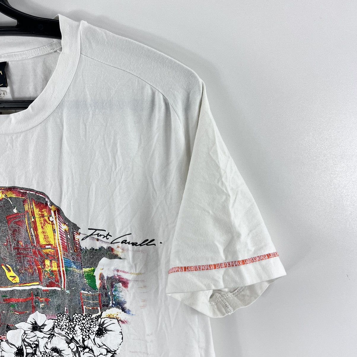 Just Cavalli Vintage Just Cavalli T-Shirt Big Logo White Size XXL Size US XXL / EU 58 / 5 - 3 Thumbnail
