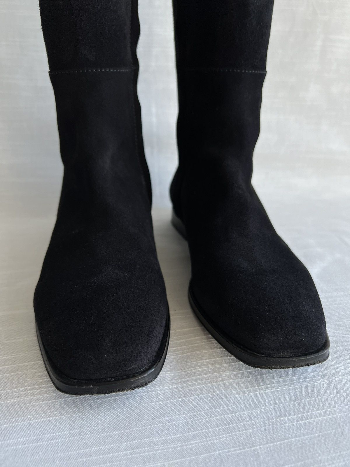 Max Mara Max Mara Suede Women's Knee-High Boots Black Size 38 Size US 8 / IT 38 - 3 Thumbnail