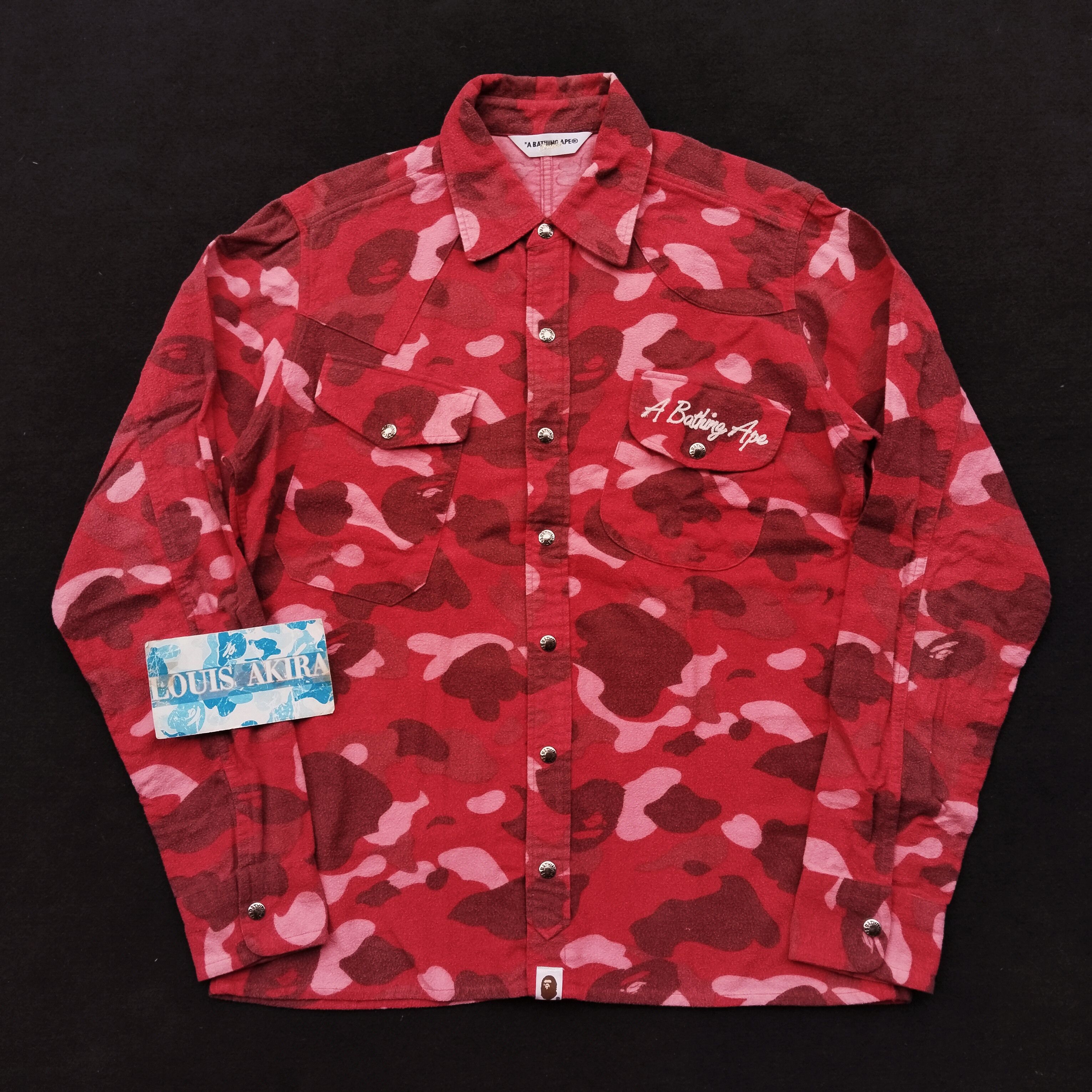 2008 Bape NFS Red Camo Button Up