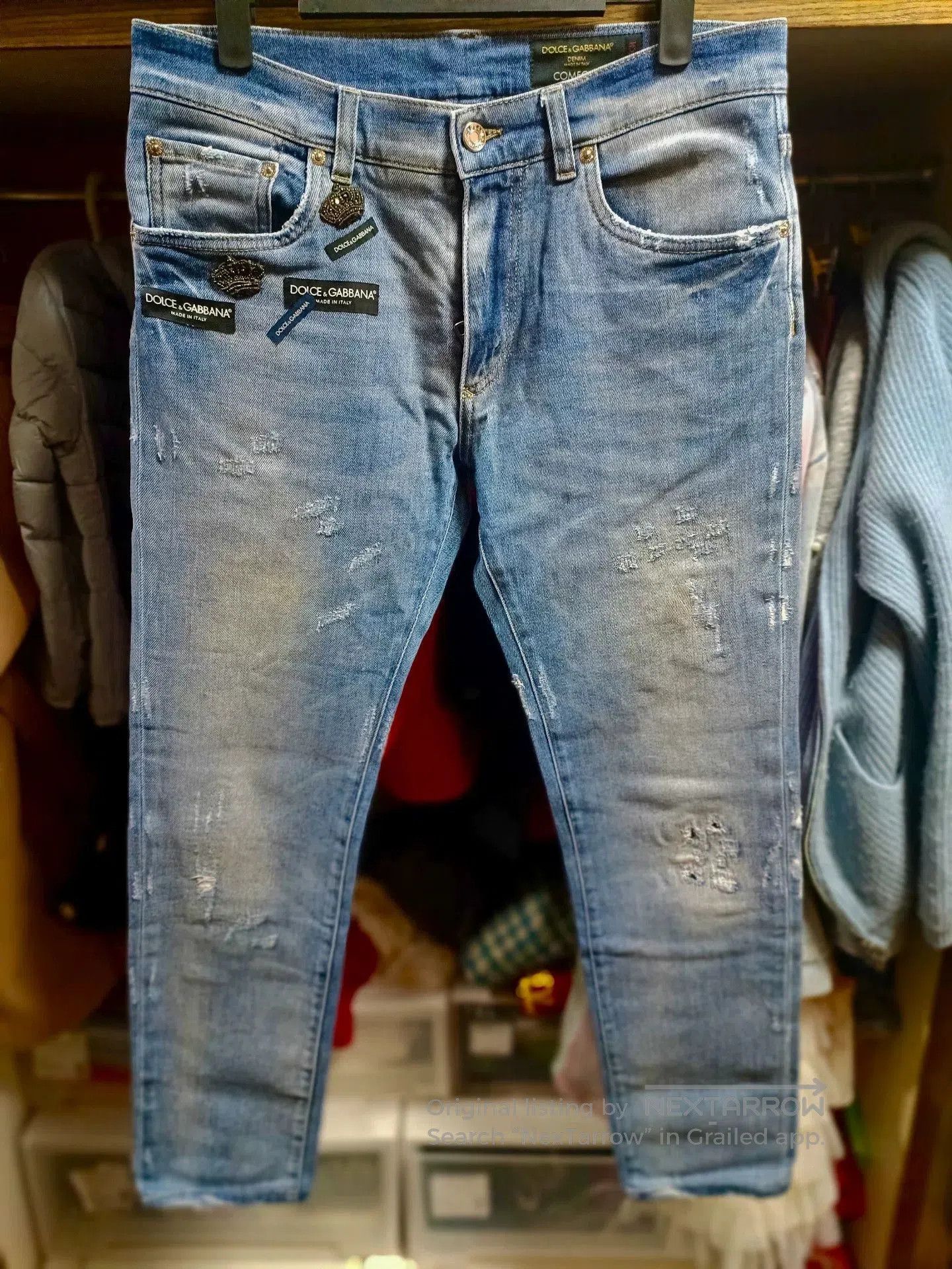 Dolce & Gabbana Dolce & Gabbana Crown Logo Jeans. Size US 32 / EU 48 - 1 Thumbnail