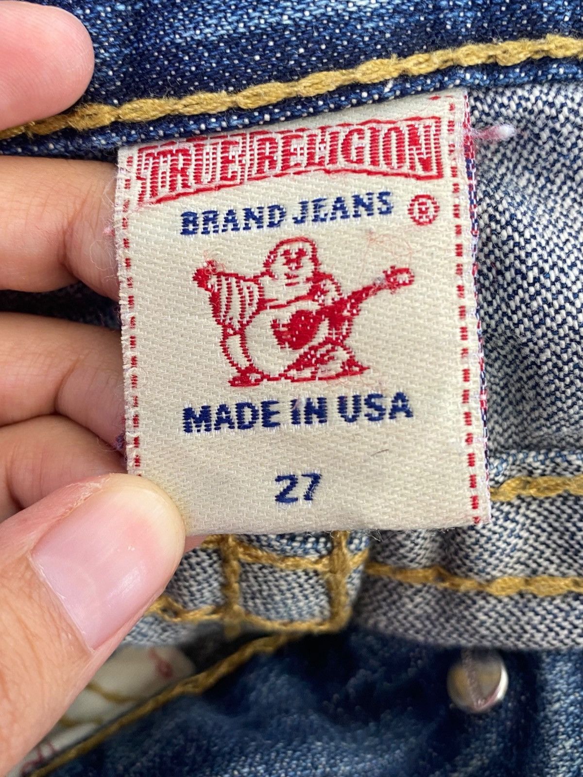 True Religion True Religion Whiskers Faded Wash Style Twist Leg Jeans Size US 30 / EU 46 - 11 Thumbnail