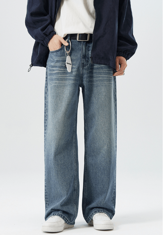 Japanese Brand Retro fashion distressed whisker street jeans Size US 32 / EU 48 - 1 Thumbnail