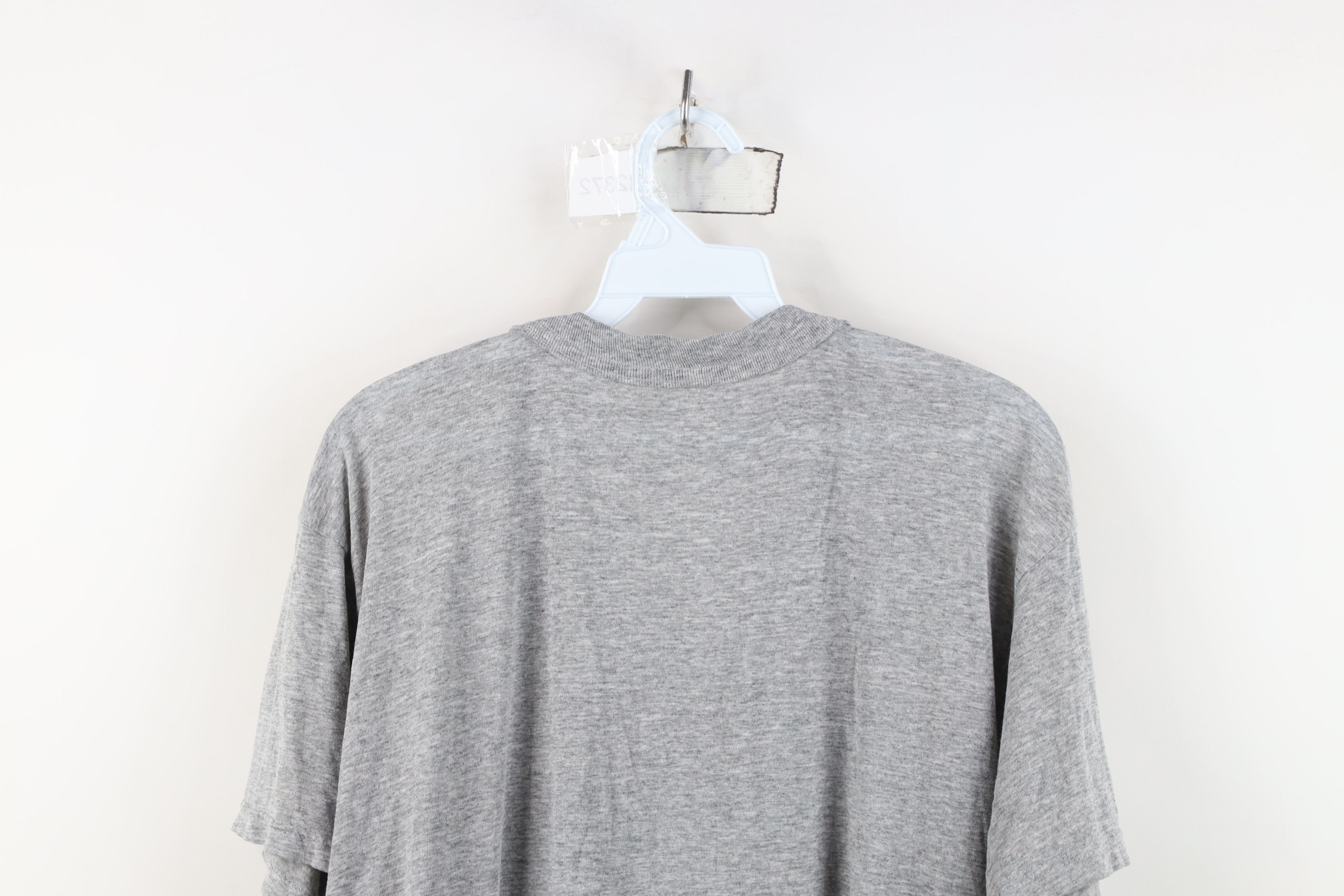 Vintage Vintage 90s Y2K Streetwear Thin Pocket T-Shirt Heather Gray Size US L / EU 52-54 / 3 - 12 Thumbnail