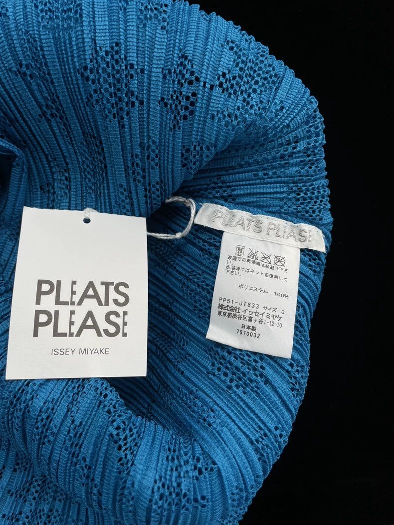 Issey Miyake Issey Miyake size:3 A long blue hollowed-out top Size M / US 6-8 / IT 42-44 - 3 Thumbnail
