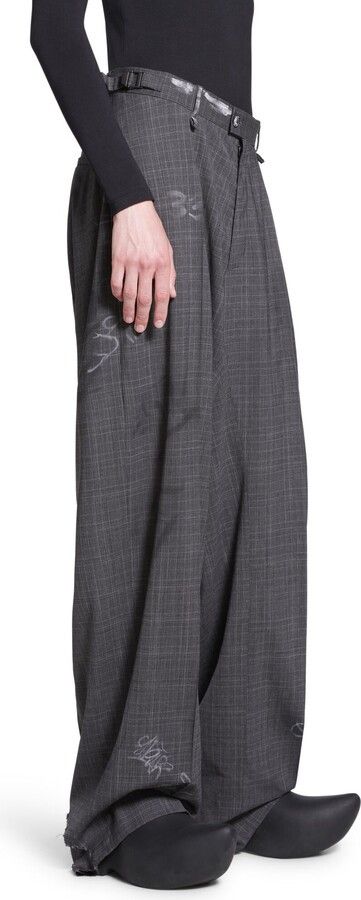 Balenciaga o1mt1gz0824 Graffiti Skater Tailored Pants in Dark Grey Size 32" / US 10 / IT 46 - 5 Thumbnail