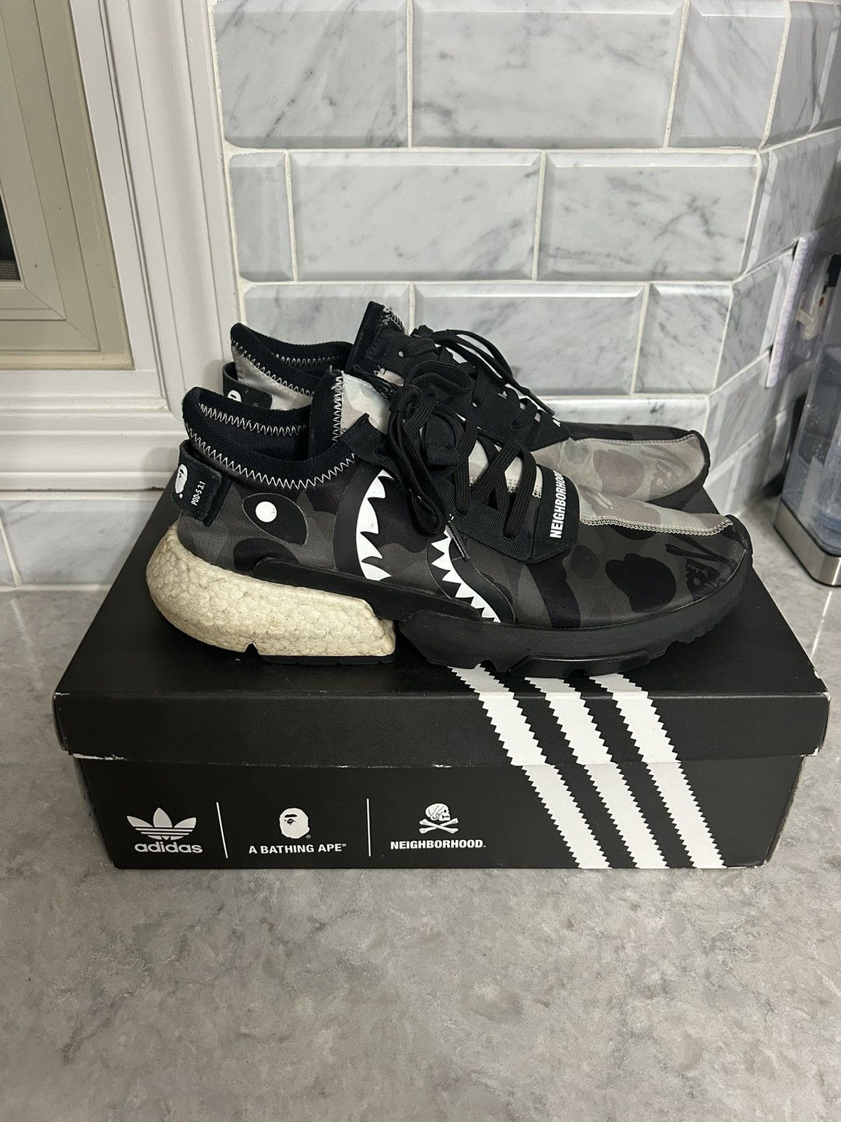 Adidas Bape Men 10.5US Adidas Pod S3.1 Bape X Neighborhood JPN Vintage Grailed