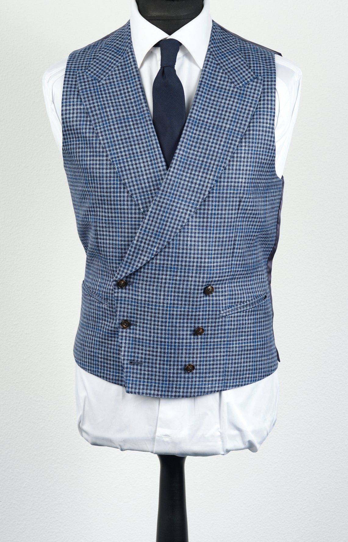 Suitsupply NWT Suitsupply blue shepherd check 3pc suit, size 36R\EU46 Size 36R - 4 Thumbnail