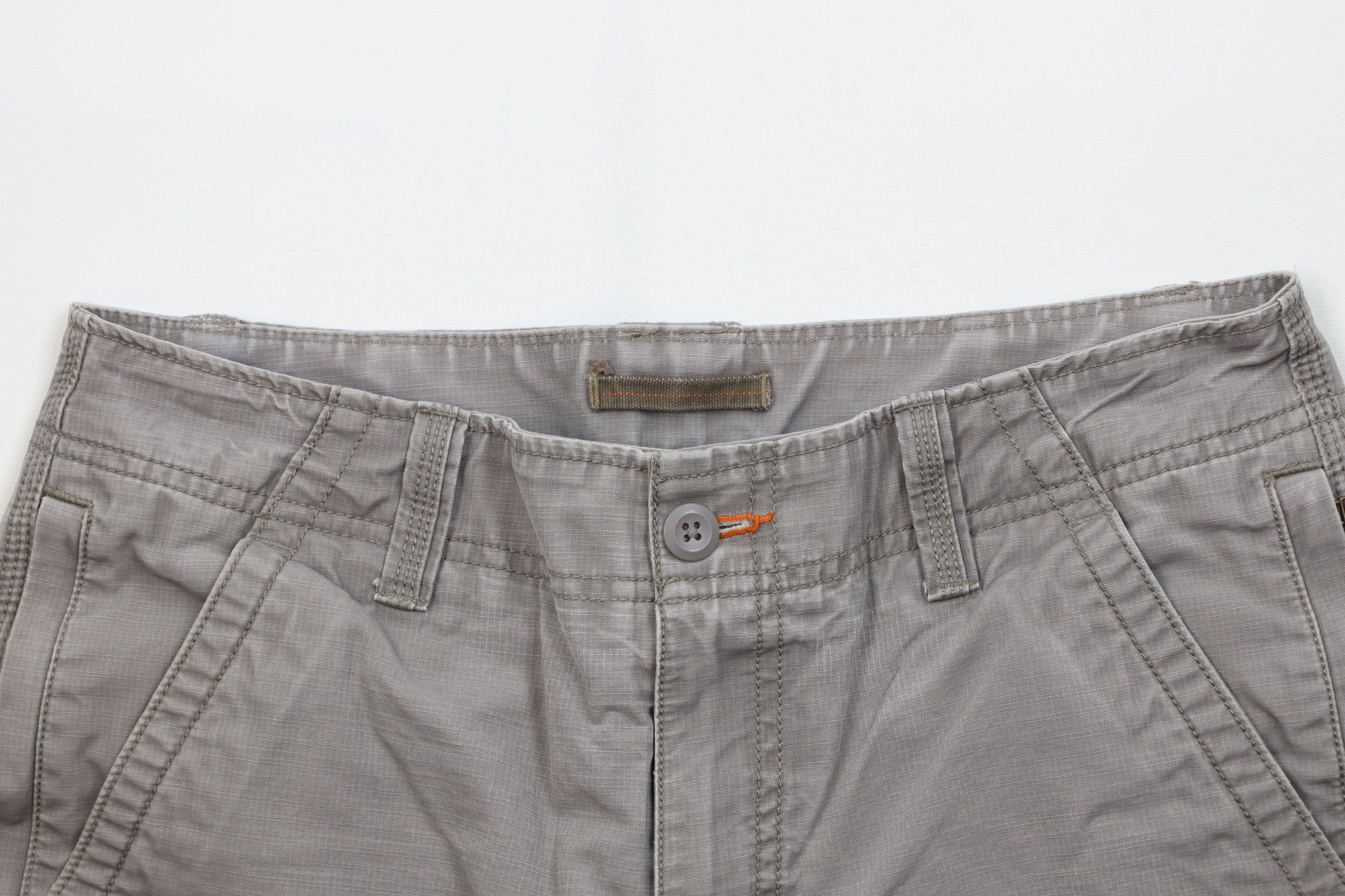 L.L. Bean Vintage LL Bean Heavyweight Ripstop Cargo Shorts Gray Cotton Size US 31 - 2 Thumbnail