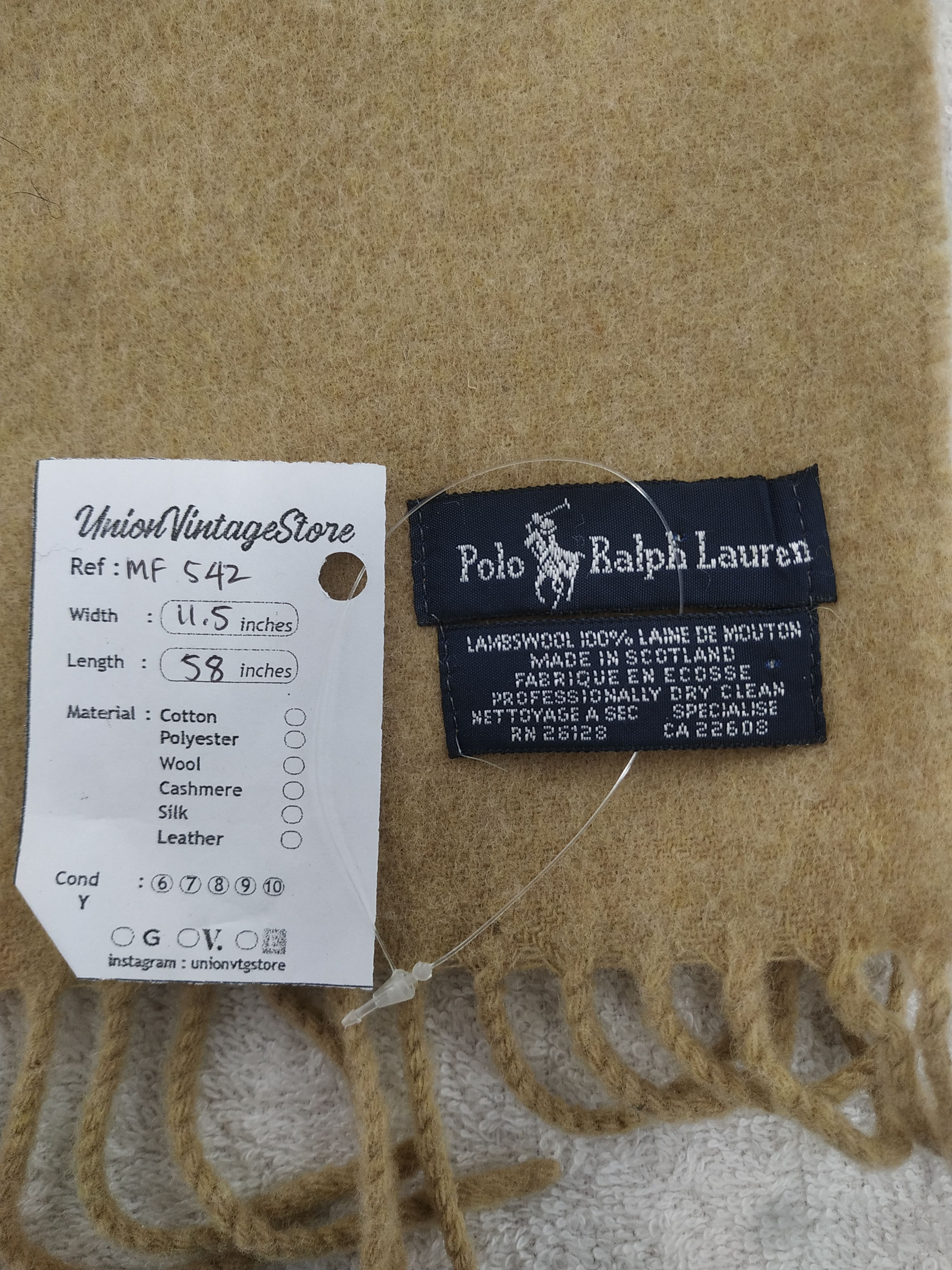Polo Ralph Lauren Vintage Polo Ralph Lauren Scarf/Muffler/Neckwear MF542 Size ONE SIZE - 6 Thumbnail