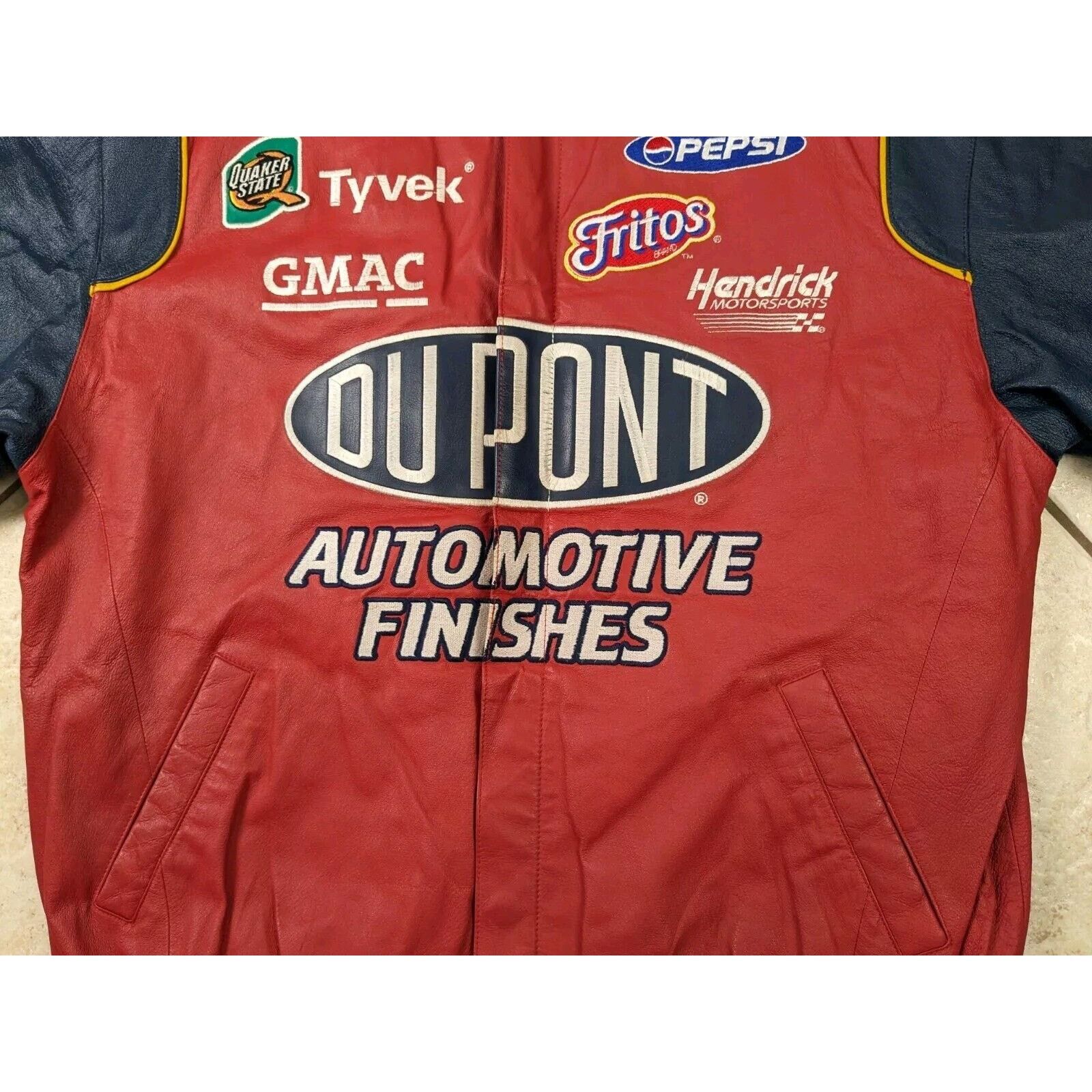 Chase Authentics Leather NASCAR Jacket Racing Dupont Winston Cup Jeff Gordon Size US XL / EU 56 / 4 - 3 Thumbnail