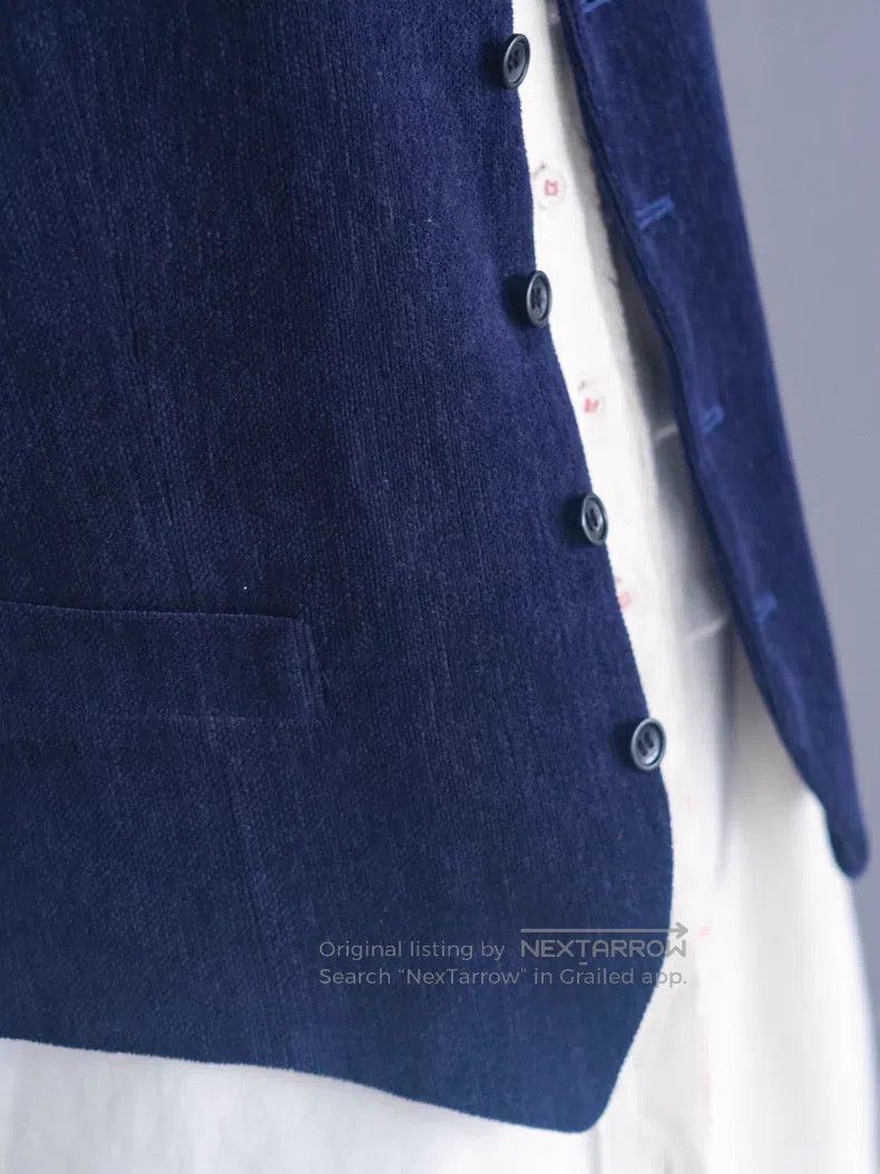 Kenzo Kenzo Men's blue velvet vest Size US L / EU 52-54 / 3 - 6 Thumbnail