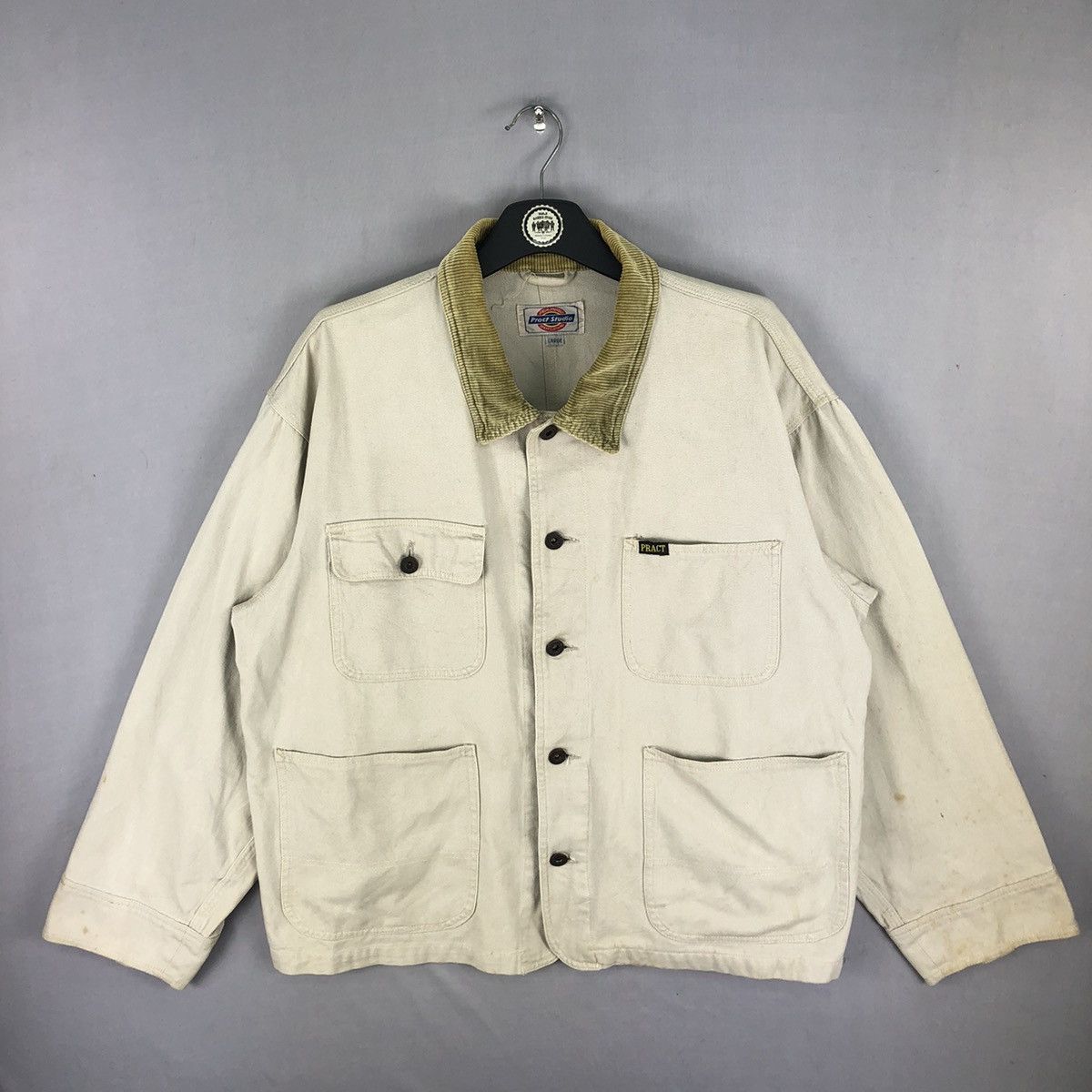Japanese Brand Vintage 90's Chore Jacket Workwear Style by Pract Studio Size US XL / EU 56 / 4 - 1 Thumbnail