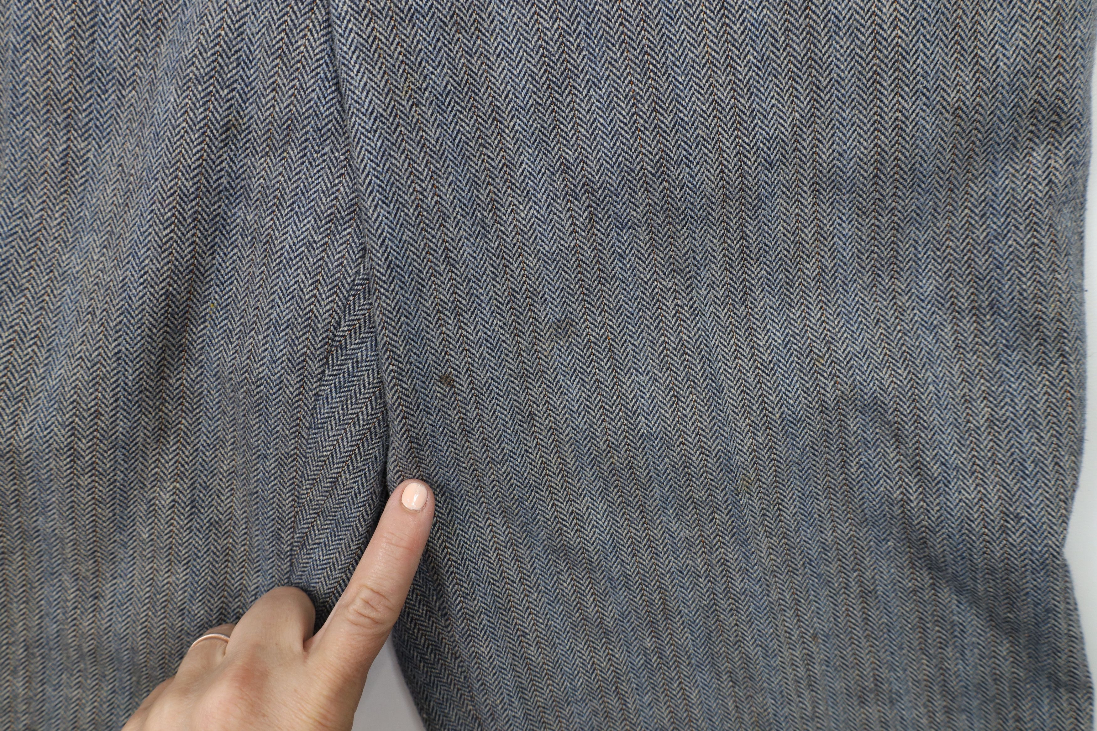 Vintage 70s Streetwear Herringbone Wide Leg Chino Pants USA