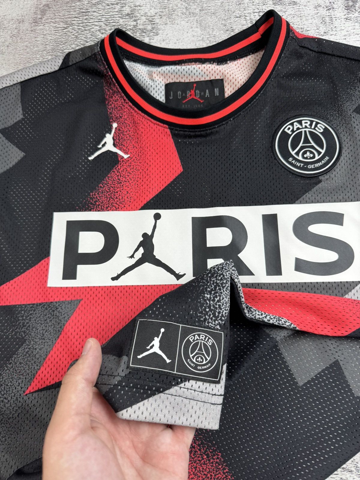 Jordan Brand Paris Saint Germain PSG Jordan Men’s M Size Soccer Football T Shirt Jersey Kit Size US M / EU 48-50 / 2 - 10 Thumbnail