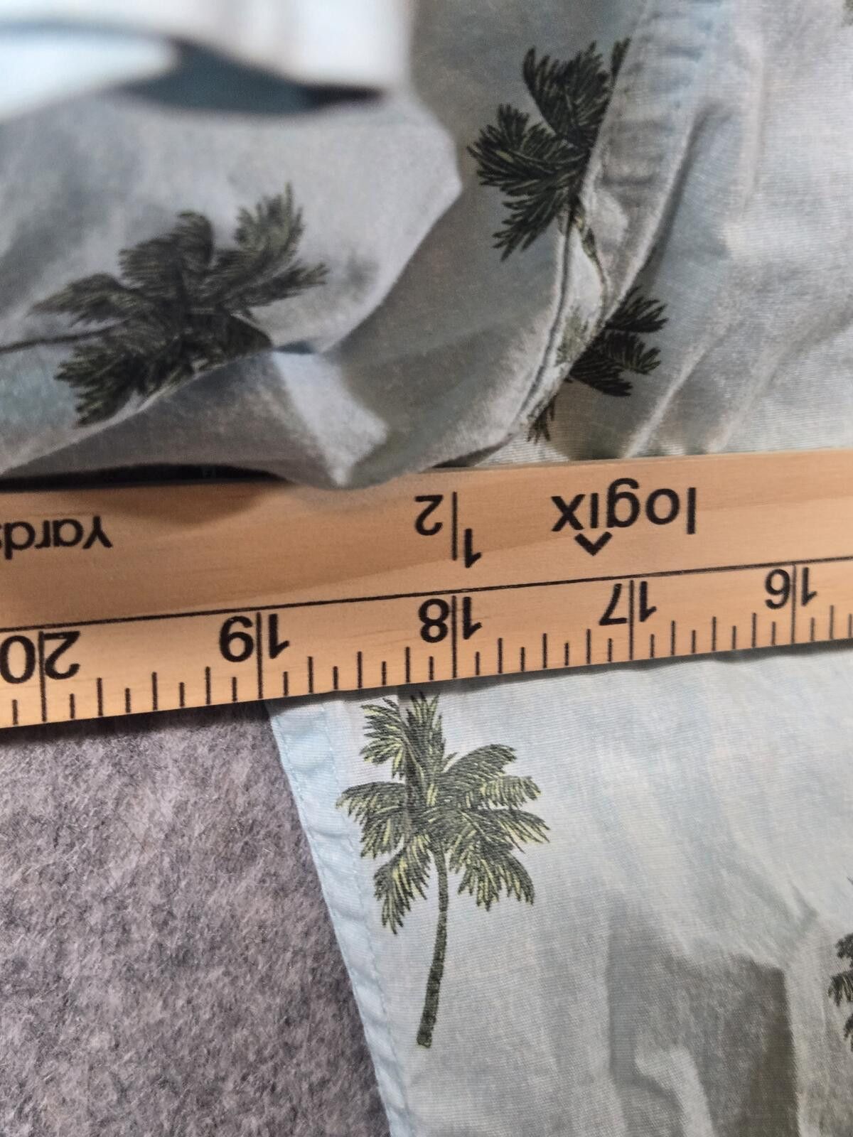 Haggar 🌴Blue M Tropical Palm Tree Button Down Shirt Skater Resort Size US M / EU 48-50 / 2 - 7 Thumbnail