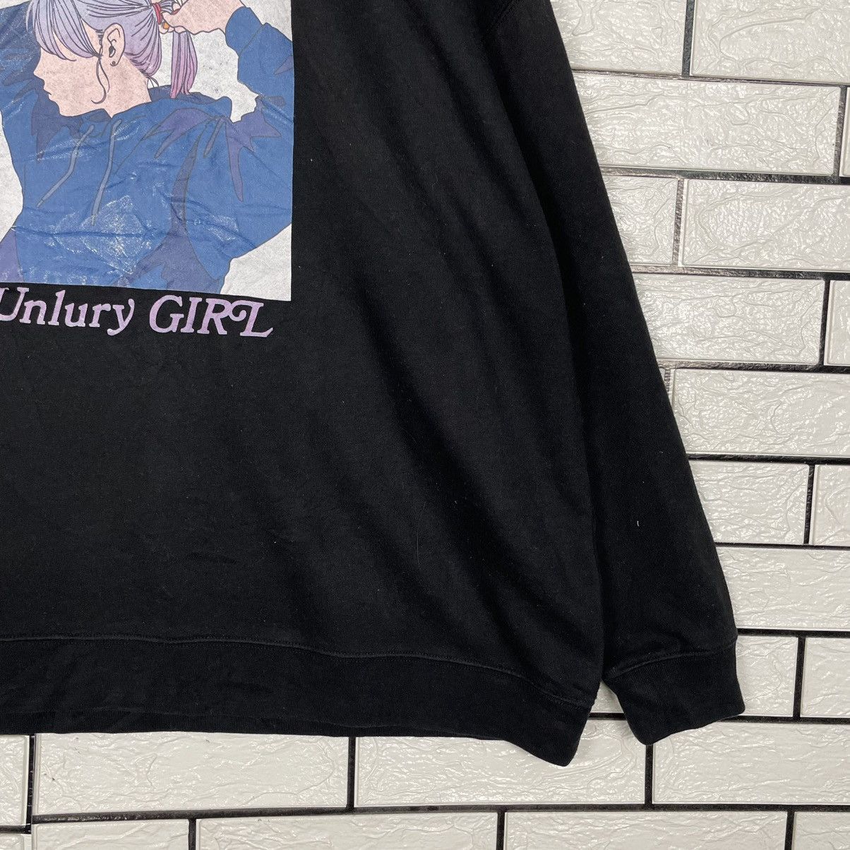 Japanese Brand Retro Tokyo Unlury Girl Black Sweatshirt Size M / US 6-8 / IT 42-44 - 4 Thumbnail