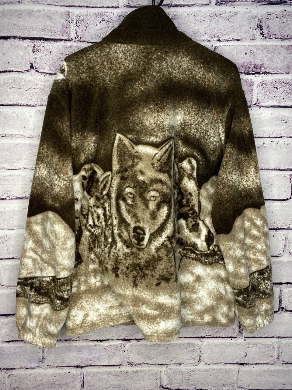 Other MENS Vintage wolves fleece hooded jacket size L Size US L / EU 52-54 / 3 - 4 Thumbnail
