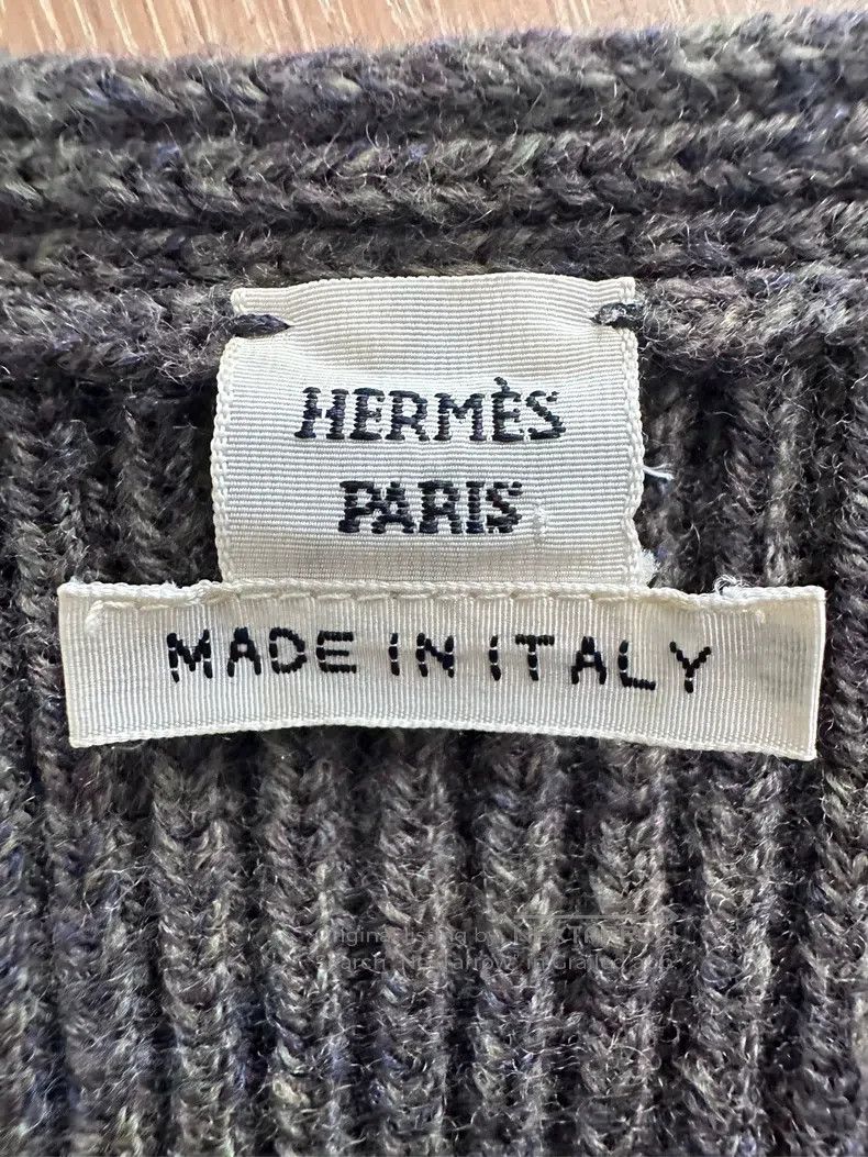 Hermes Hermes Cashmere Knit V-Neck Sweater, Brown Green Size XS / US 0-2 / IT 36-38 - 8 Thumbnail