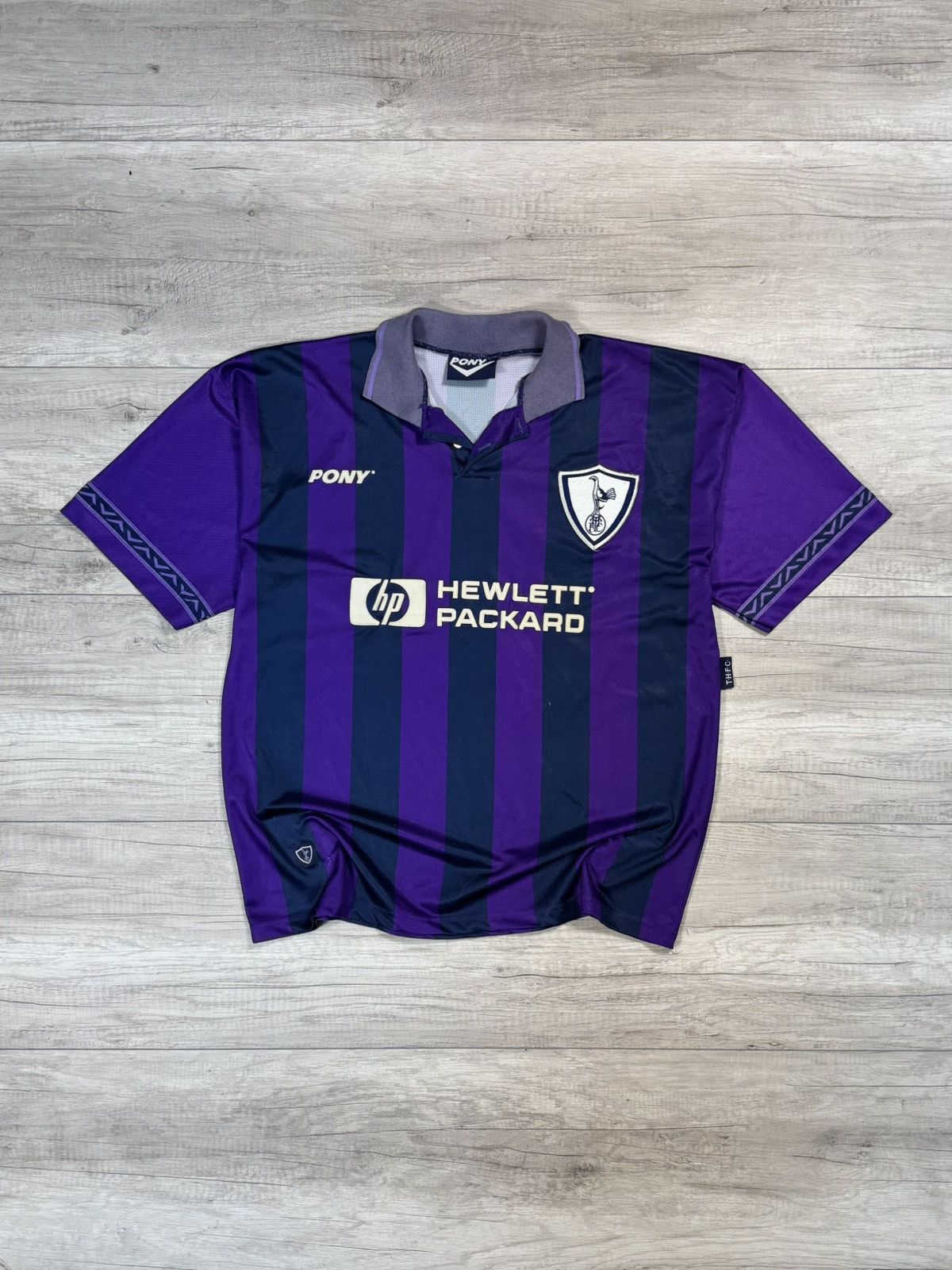 PONY Pony Tottenham Hotspur 1995-1997 Away Soccer Vintage Jersey Size US L / EU 52-54 / 3 - 1 Thumbnail