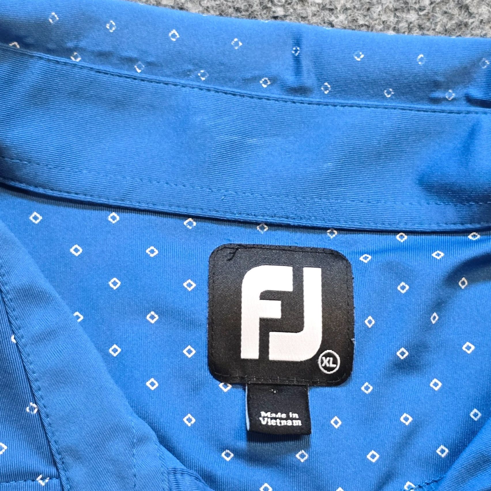 Footjoy FootJoy Polo Shirt Men XL Blue Geometric Golf Performance Stretchy Casual Basic Size US XL / EU 56 / 4 - 3 Thumbnail