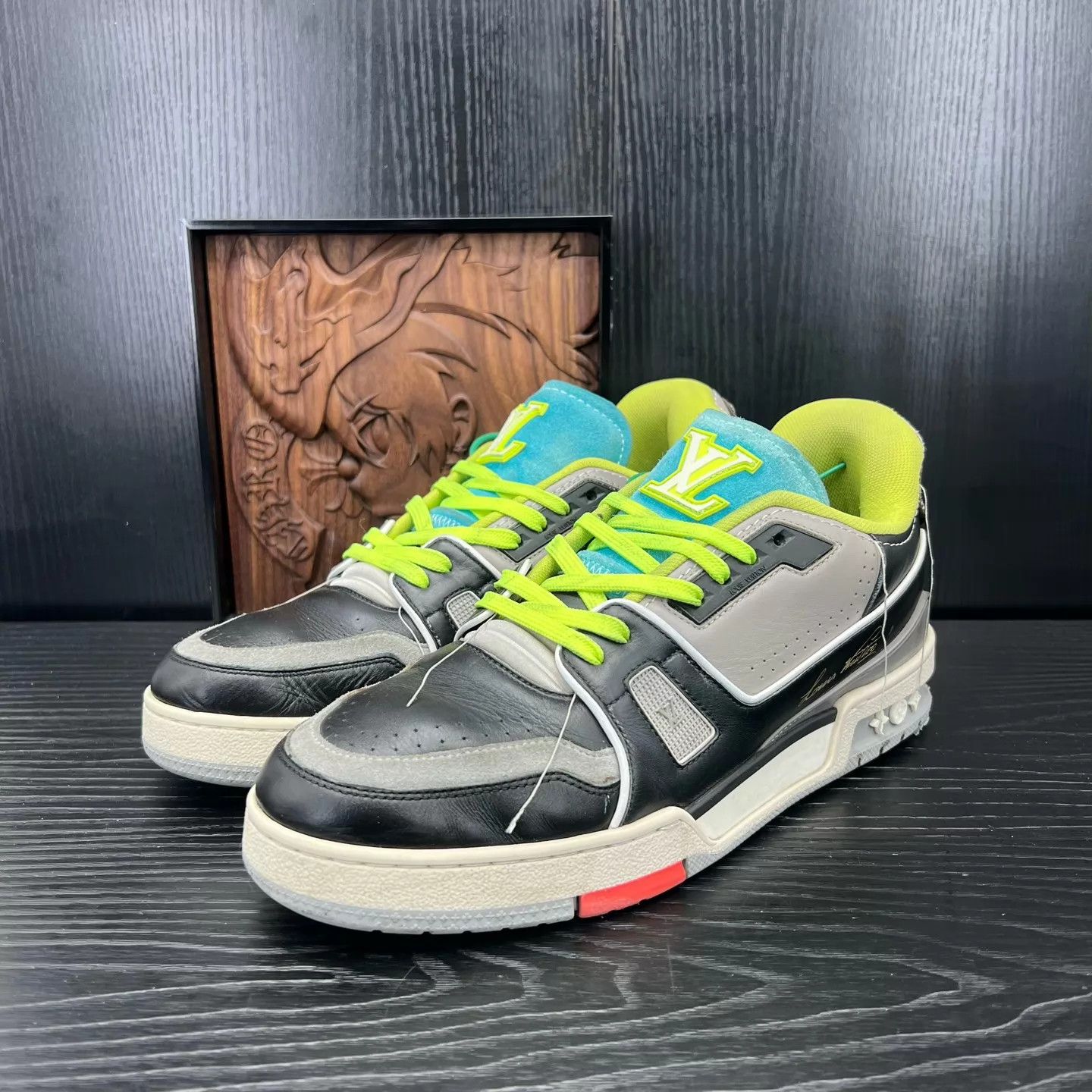 Louis Vuitton LV Trainer Show Navy Black 9.5/43.5 Size US 10.5 / EU 43-44 - 1 Thumbnail