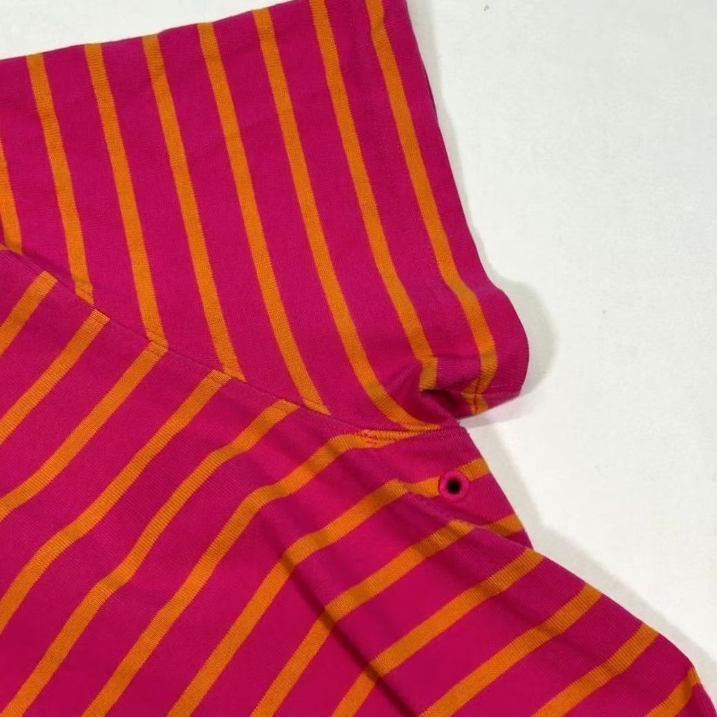 Vintage EUC J Crew Rugby Striped Pink Orange Polo Shirt Short Sleeve Mens Large Size US L / EU 52-54 / 3 - 3 Thumbnail