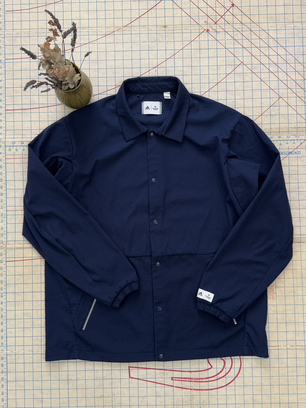 Adidas × Reigning Champ Adidas x Reigning Champ Coaches Jacket Navy Fits Mens XL Size US XL / EU 56 / 4 - 4 Thumbnail