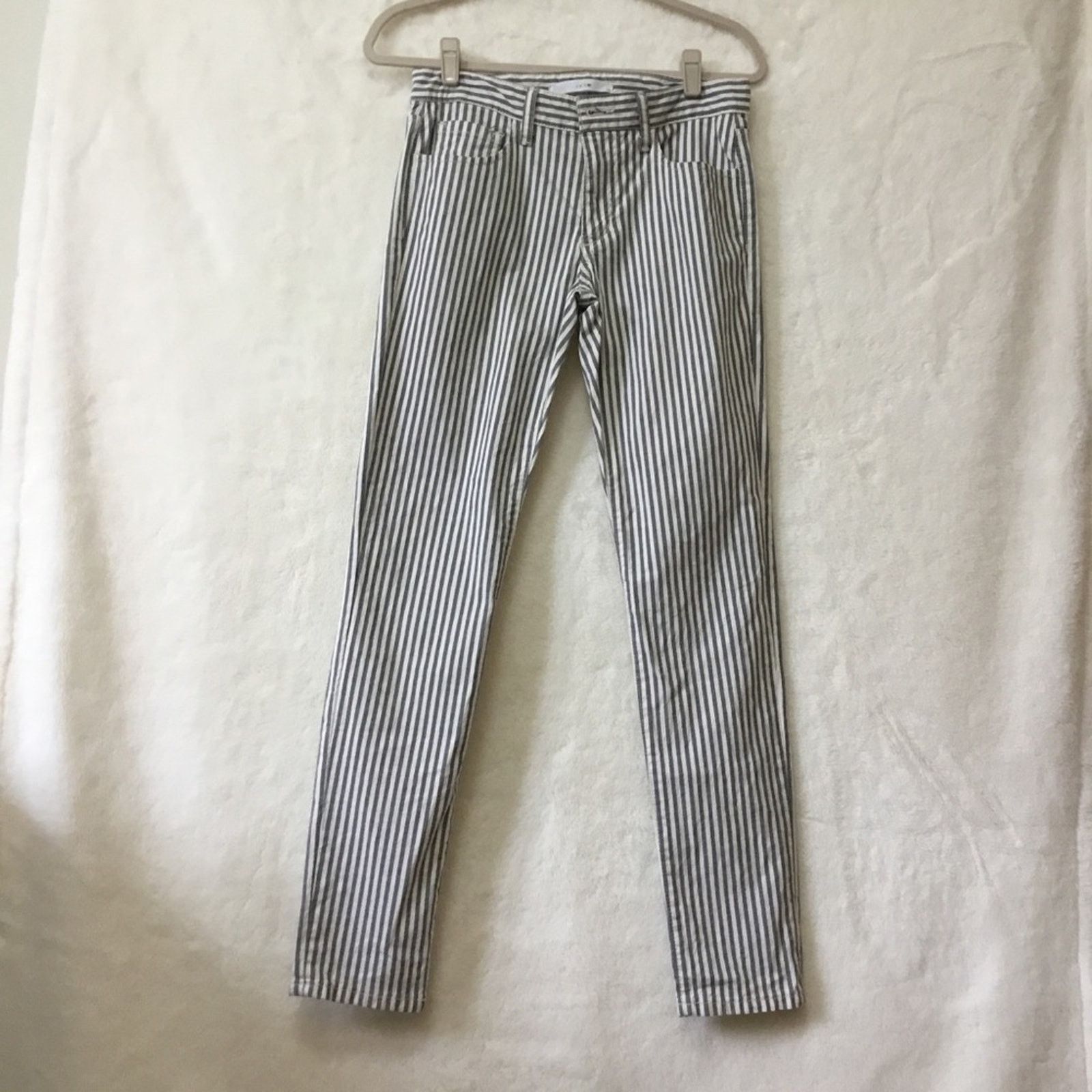 Joe's Joe's Jeans Blue & White Slim Fit Striped Skinny Jeans Size 27" / US 4 / IT 40 - 1 Thumbnail