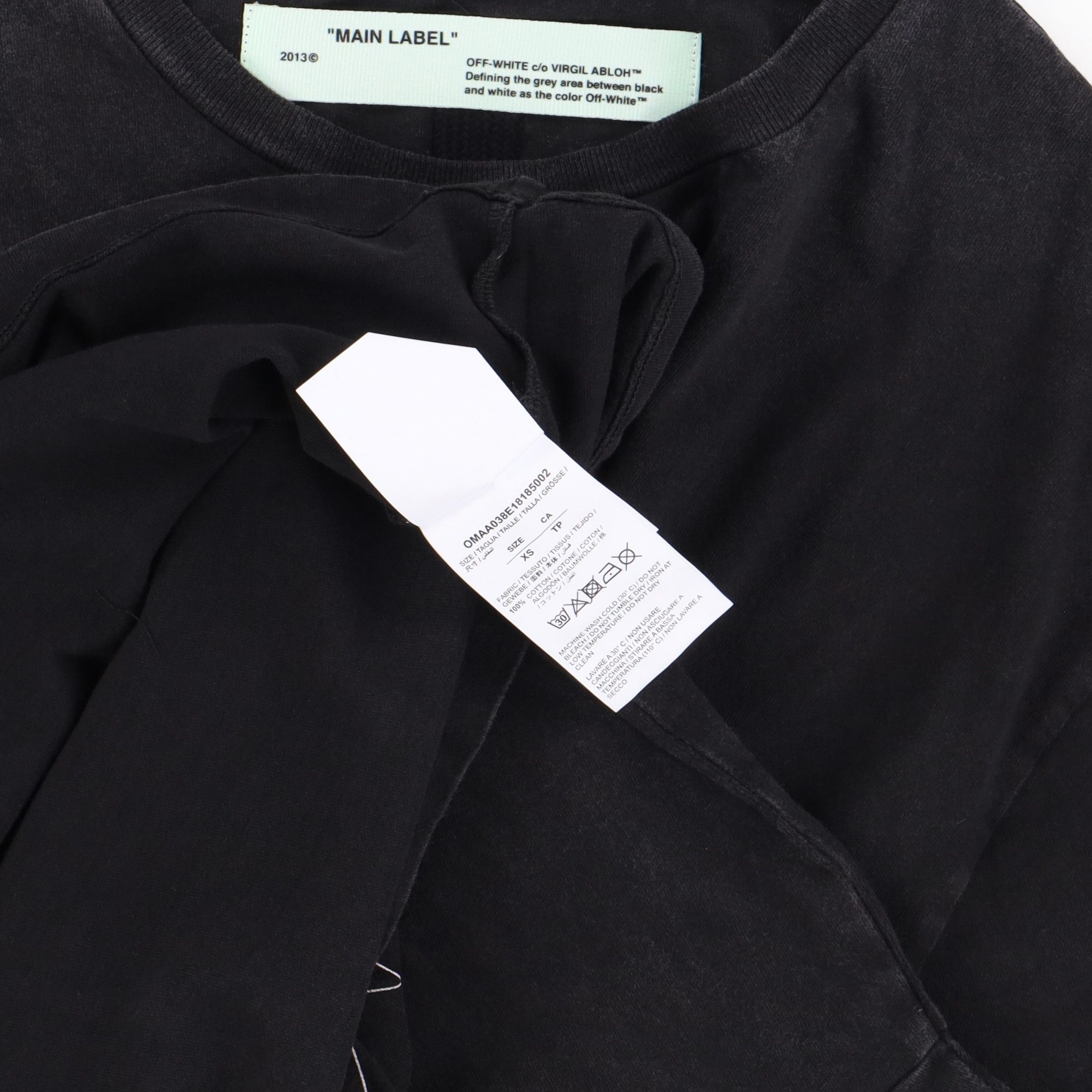 Off-White Washed Black 3D Arrows Oversized T-Shirt Size XS / US 0-2 / IT 36-38 - 5 Thumbnail