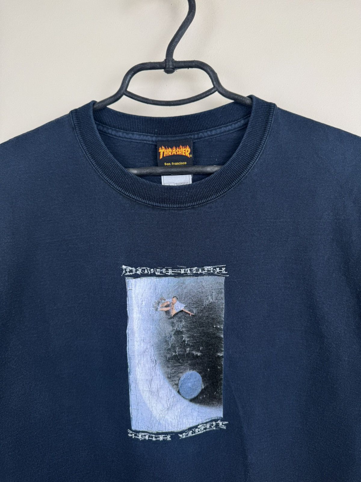 Thrasher Vintage Thrasher Magazine 90s T shirt Insane Terrain L Blue Size US L / EU 52-54 / 3 - 7 Thumbnail