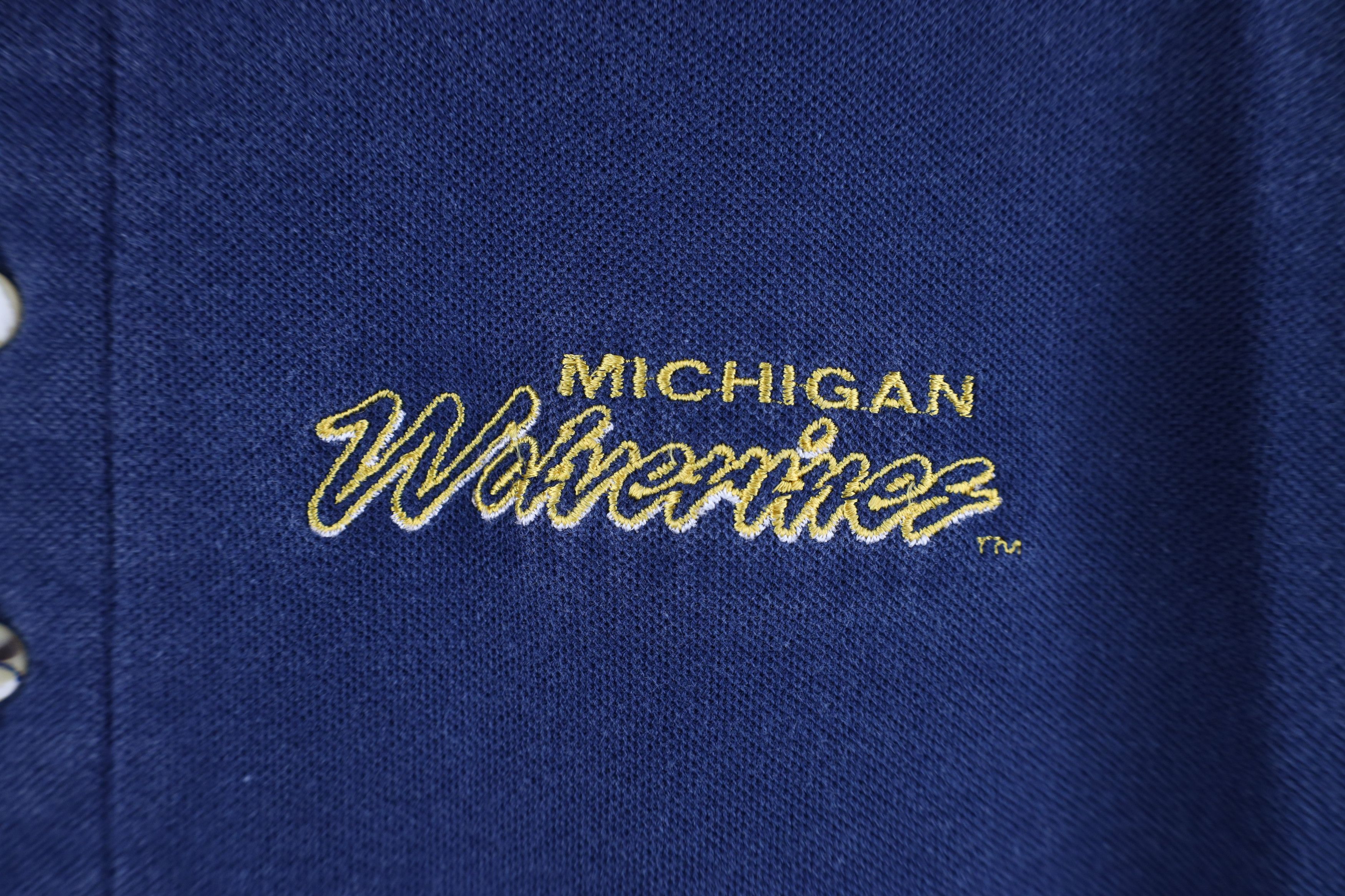 Vintage Vintage 90s University of Michigan Football Polo Shirt Size US M / EU 48-50 / 2 - 4 Thumbnail