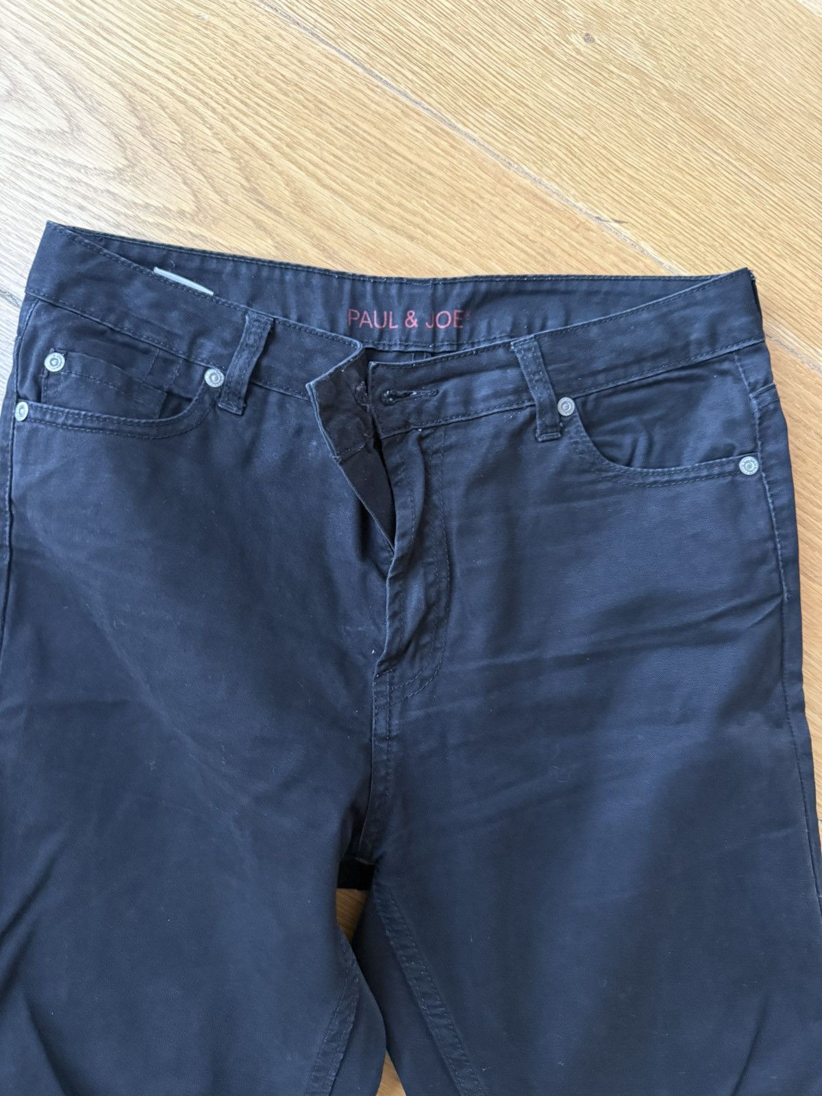 Paul & Joe Black straight leg cotton Jeans Size 31" - 4 Thumbnail